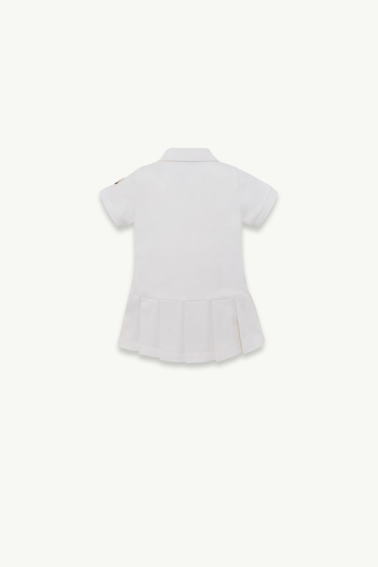 Abito a polo in piquet di cotone Bambina Bianco Moncler 2