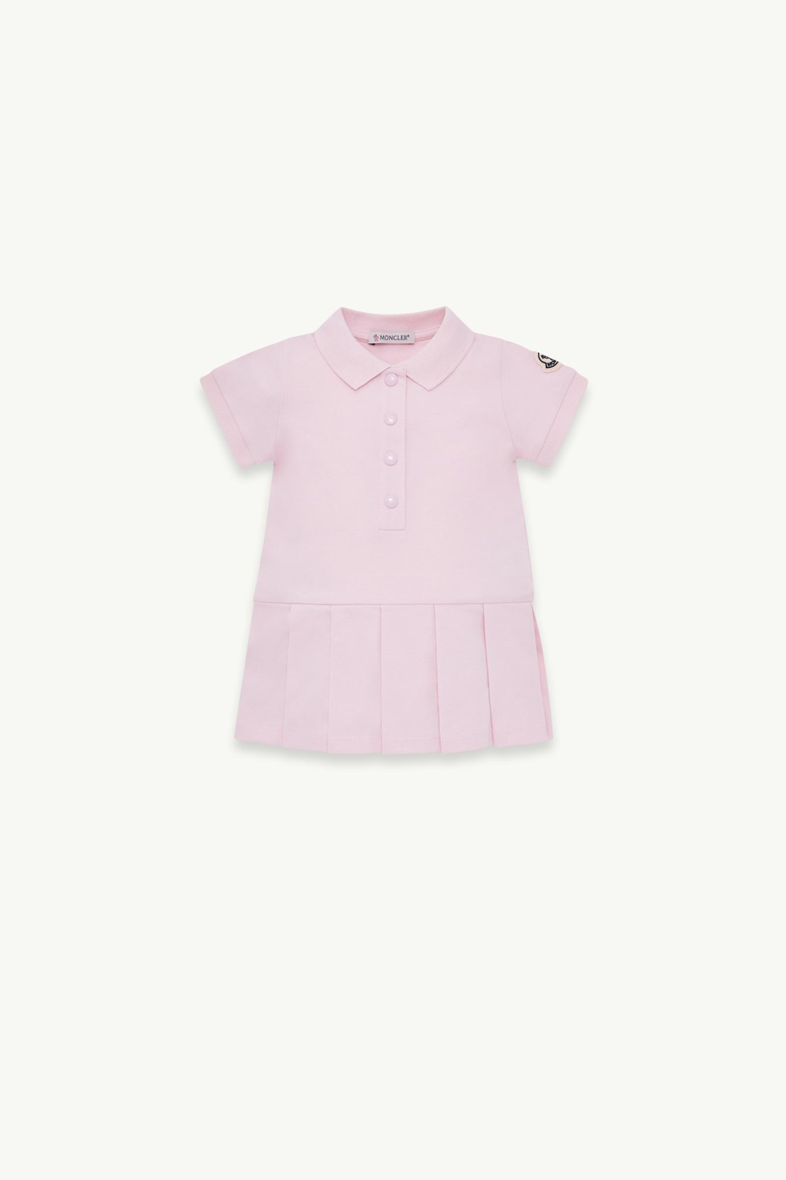 Cotton Piquet Polo Shirt Dress Girl Light Pink Moncler, 1 of 0