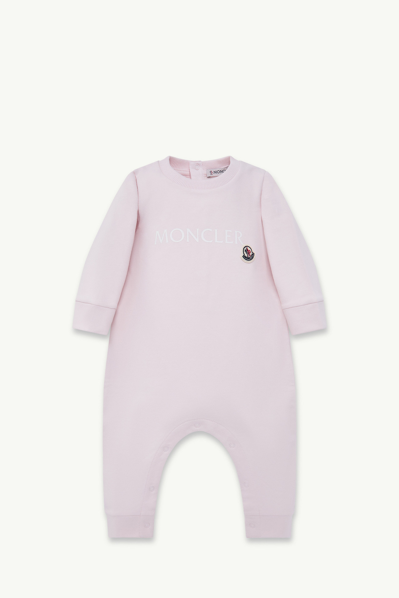 Pelele de algodón con logotipo y caja de regalo Niña Rosado claro Moncler 0