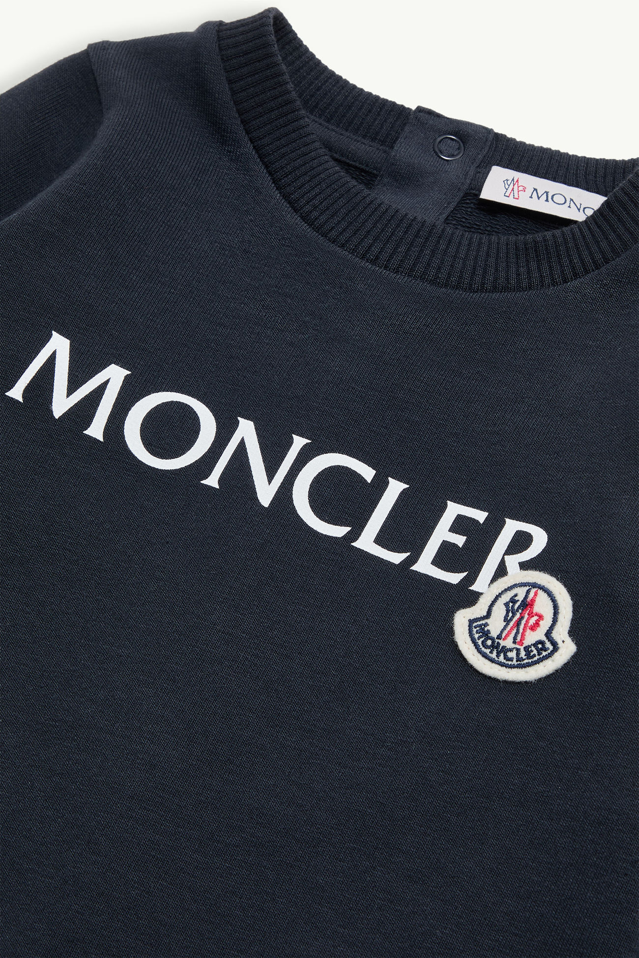 标识棉质婴儿连体衣 中性 海军蓝色 Moncler 1