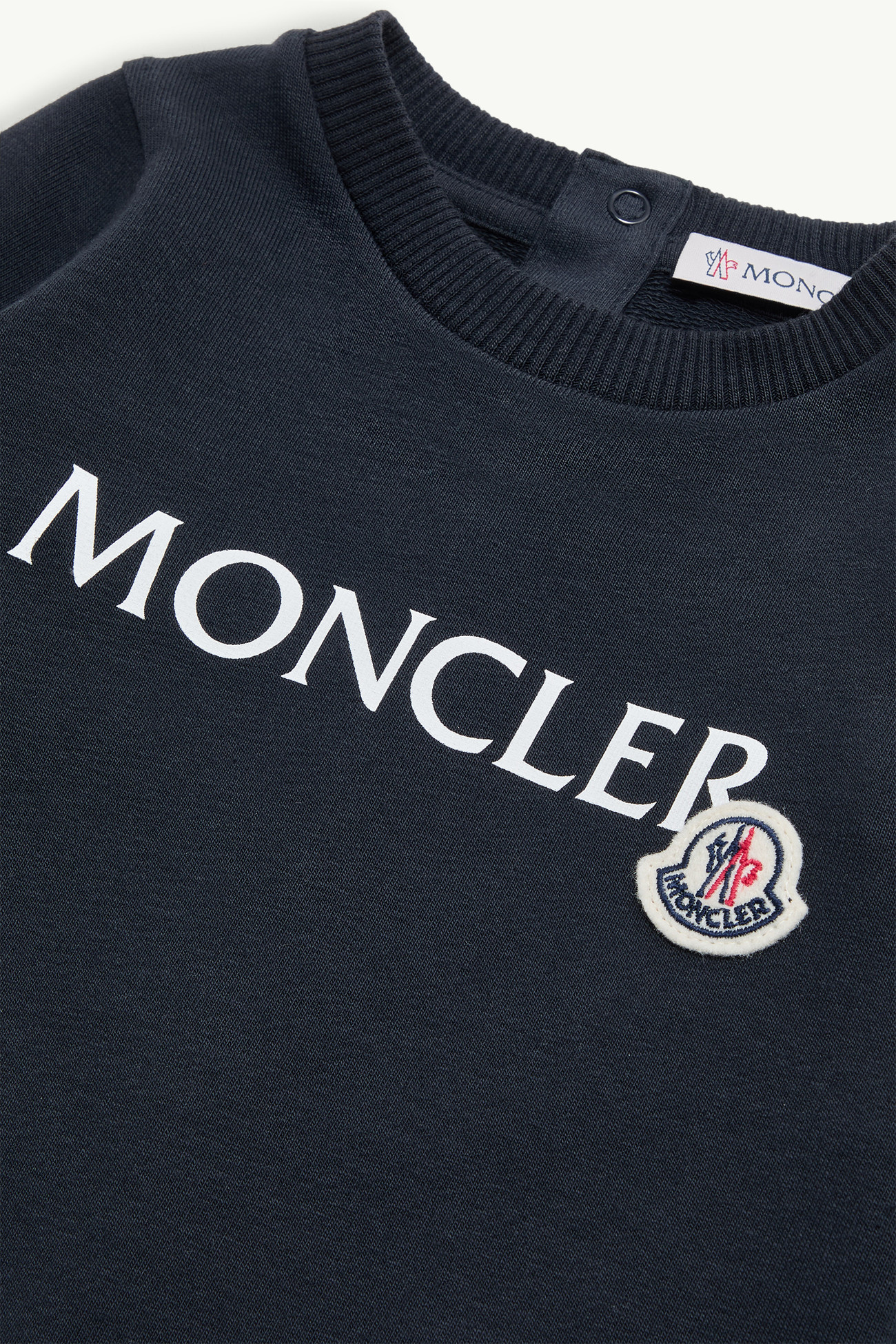 标识棉质婴儿连体衣礼盒 中性 海军蓝色 Moncler 1