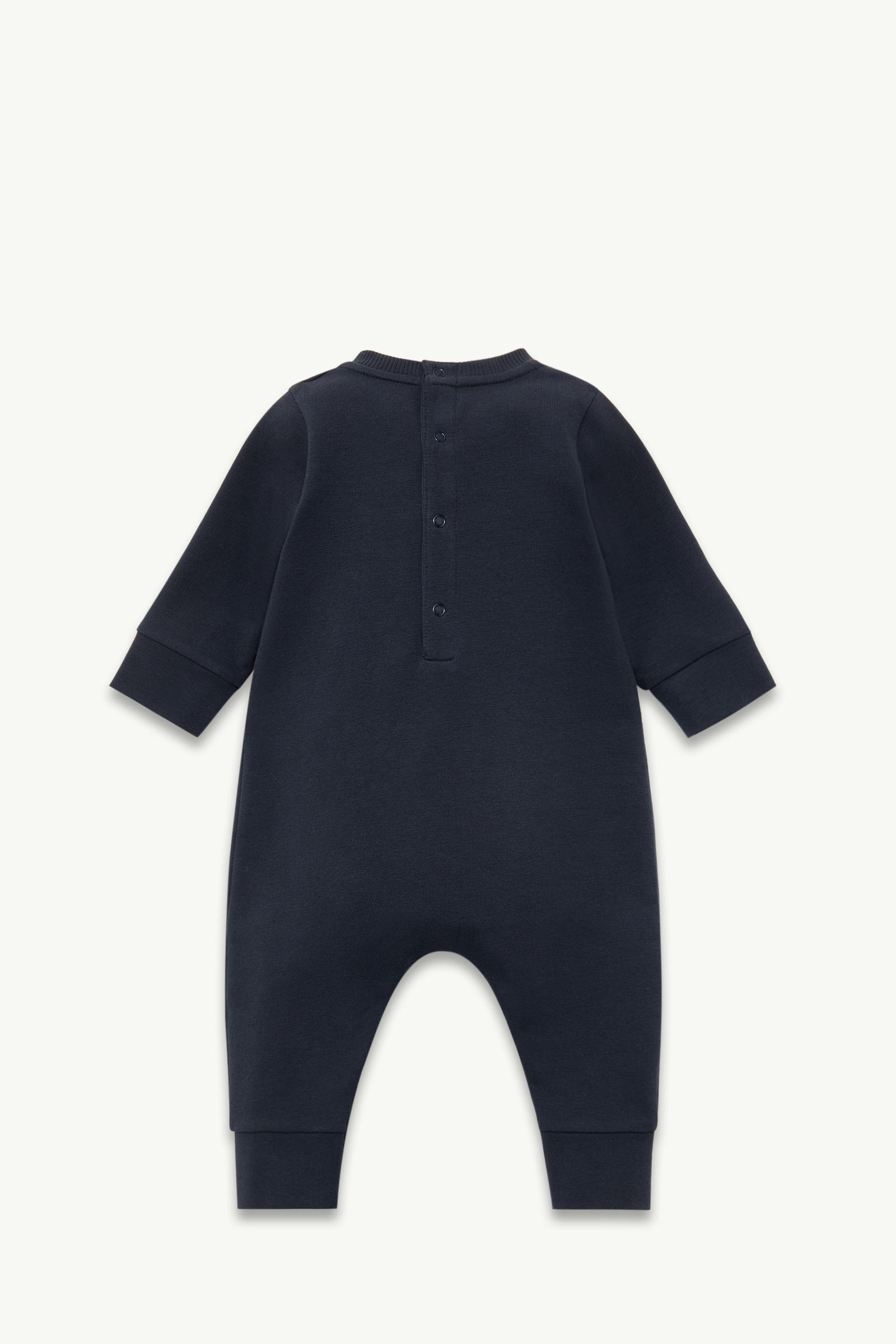 新品！QRコード付きモンクレールBABYハンガー付きロンパースカバーオール ネイビーブルー ギフト用カバーオール : ウェア 向けの キッズ