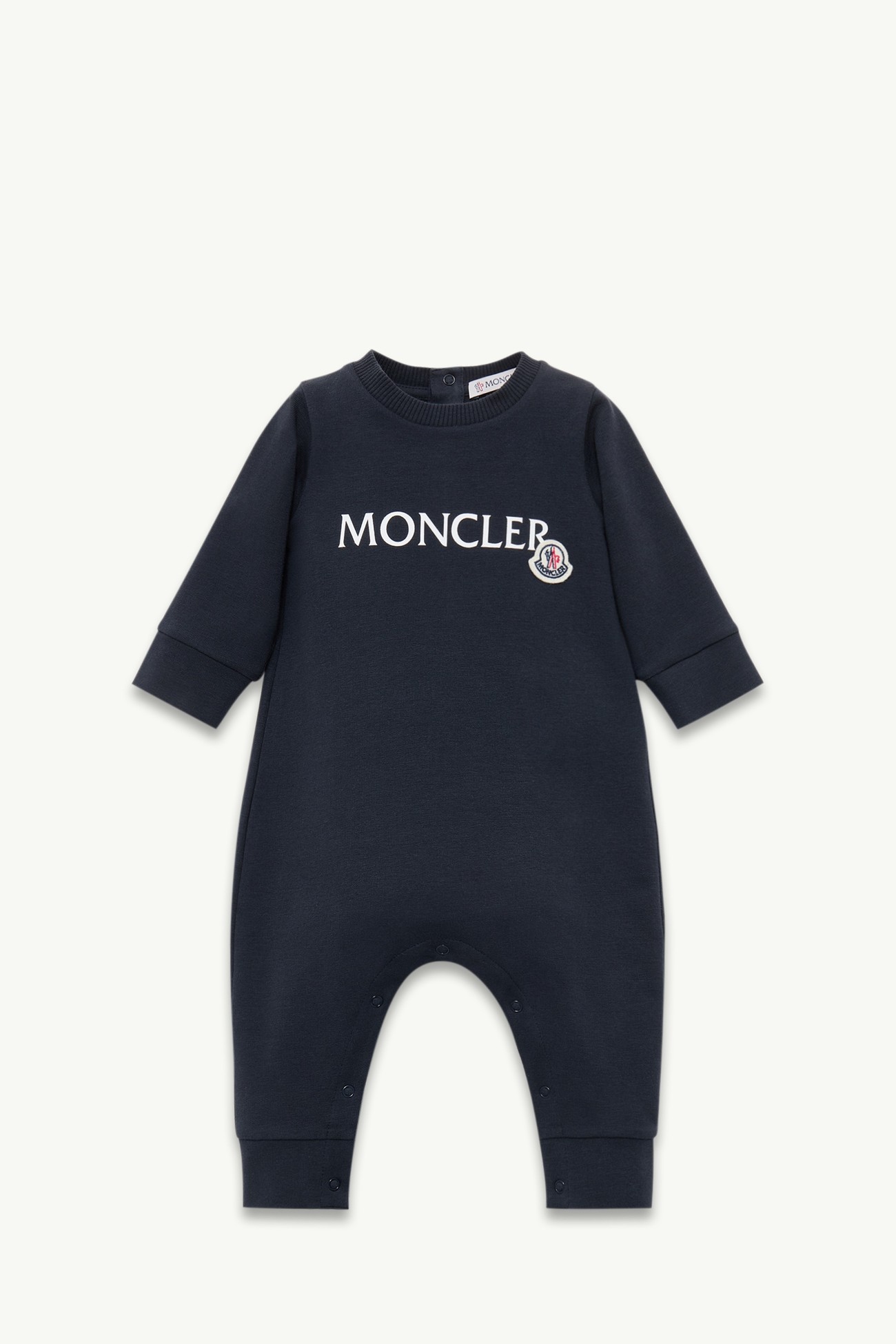 Barboteuse en coton à logo avec coffret cadeau Mixte Bleu marine Moncler 0