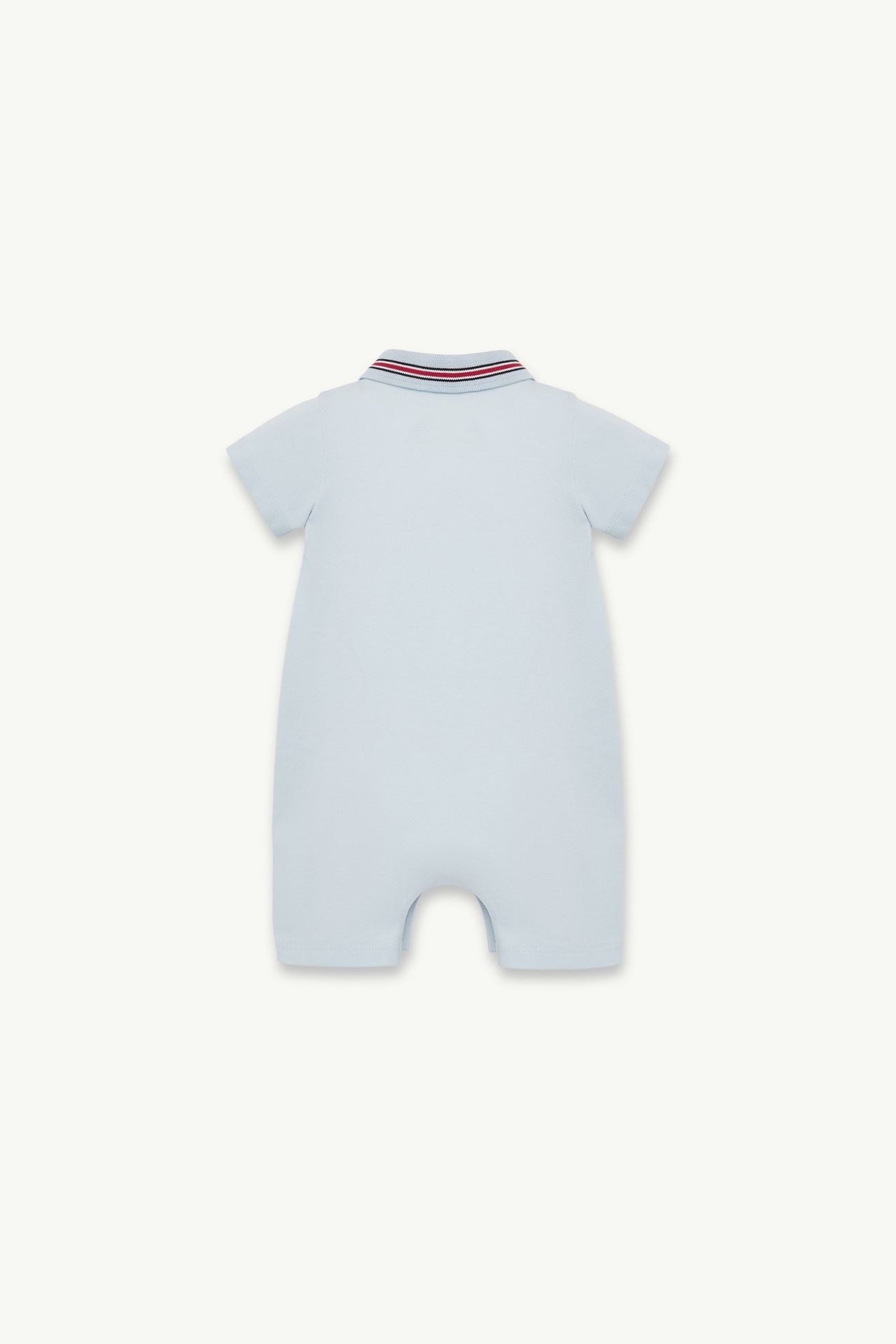 Pelele para bebé de piqué de algodón con detalles tricolor Niño Azul claro Moncler 2