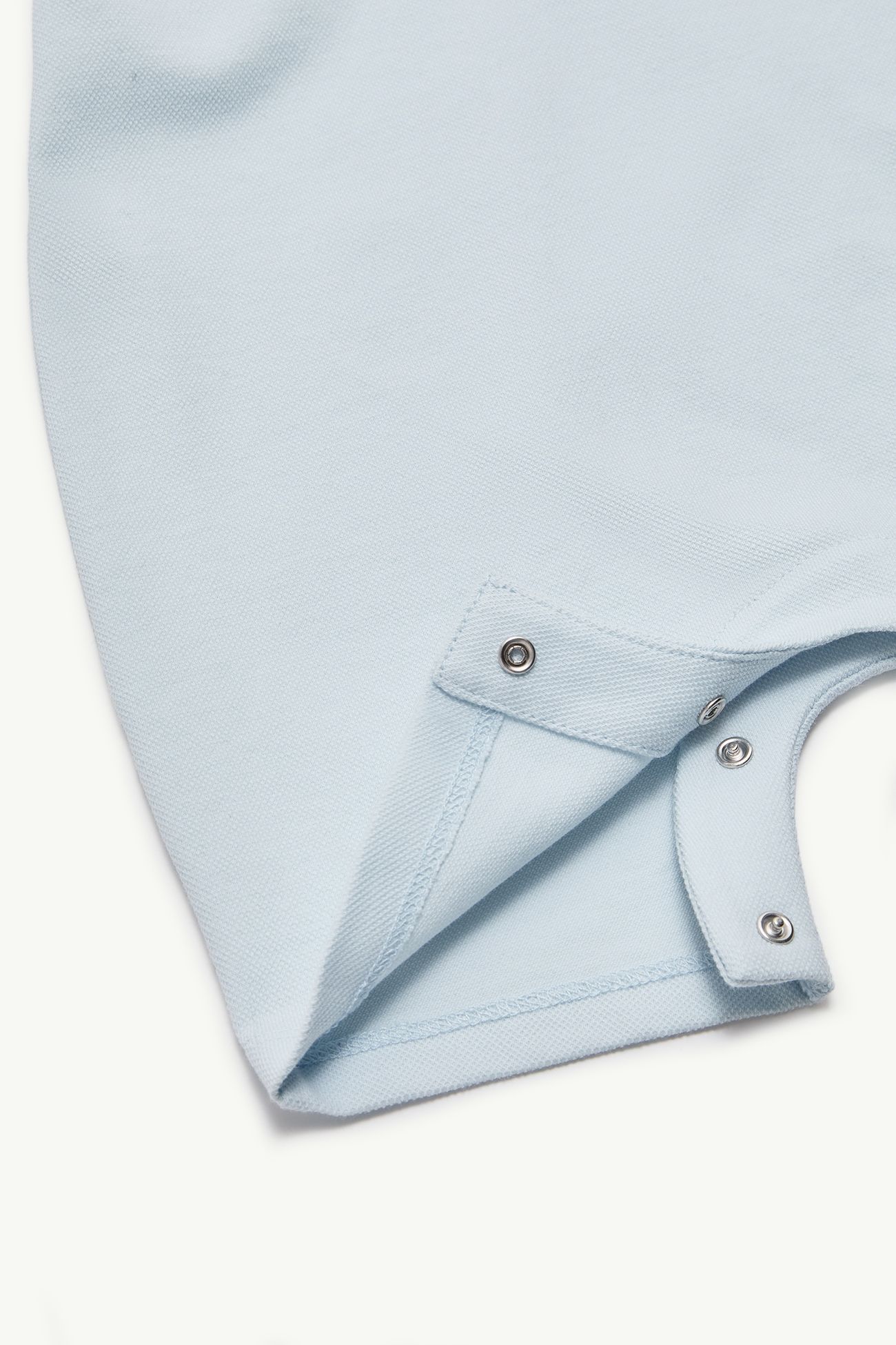 Barboteuse en piqué de coton à bords tricolores Garçon Bleu clair Moncler 3