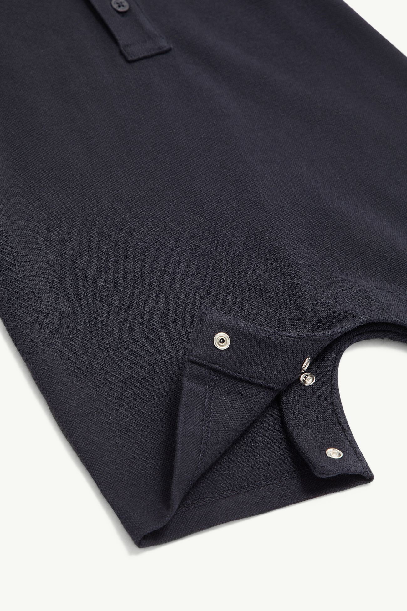 Tricolour-Trimmed Cotton Piquet Baby Romper Boy Navy Blue Moncler 3