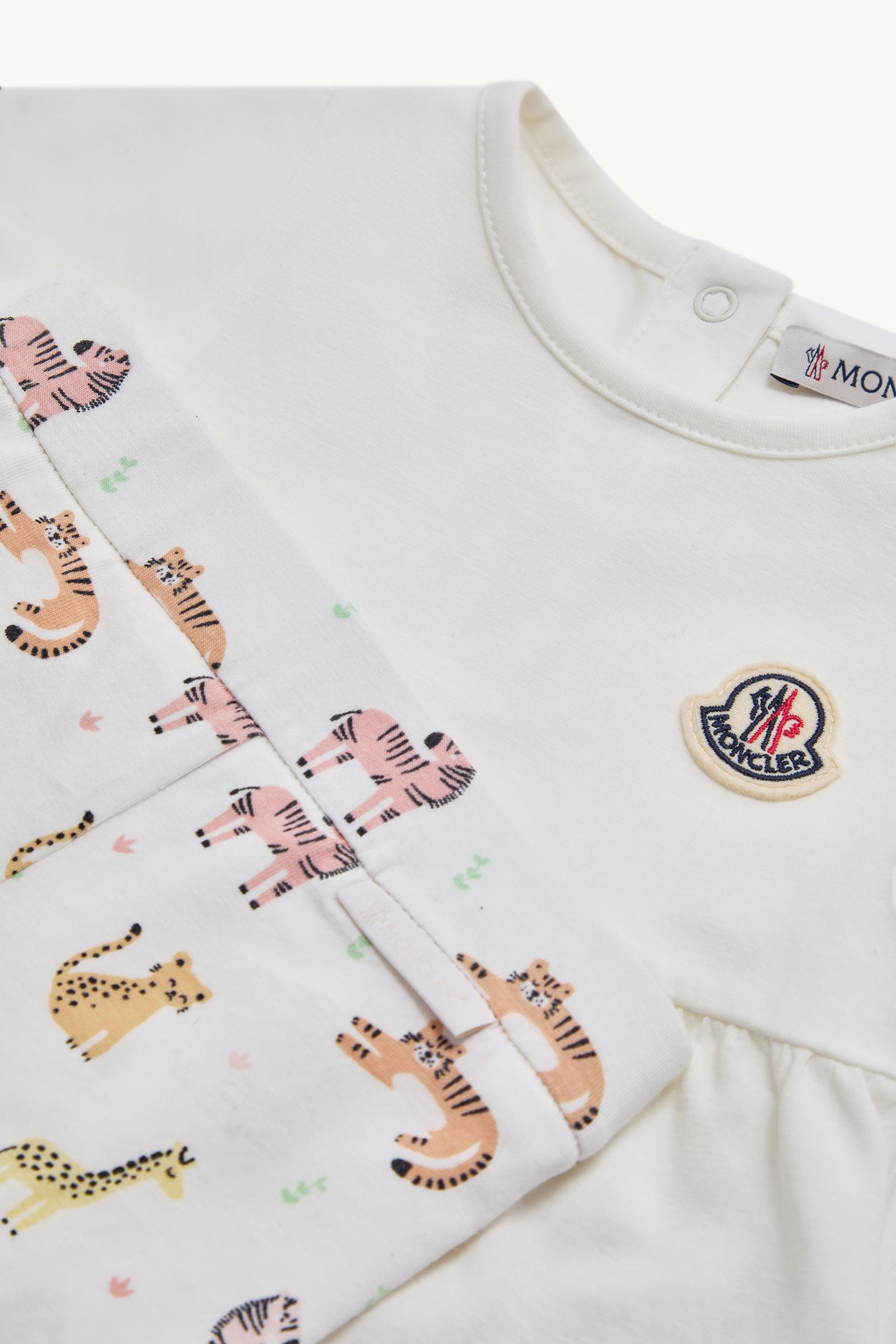 White & Pink Animal Print Cotton Set - Clothing for Children