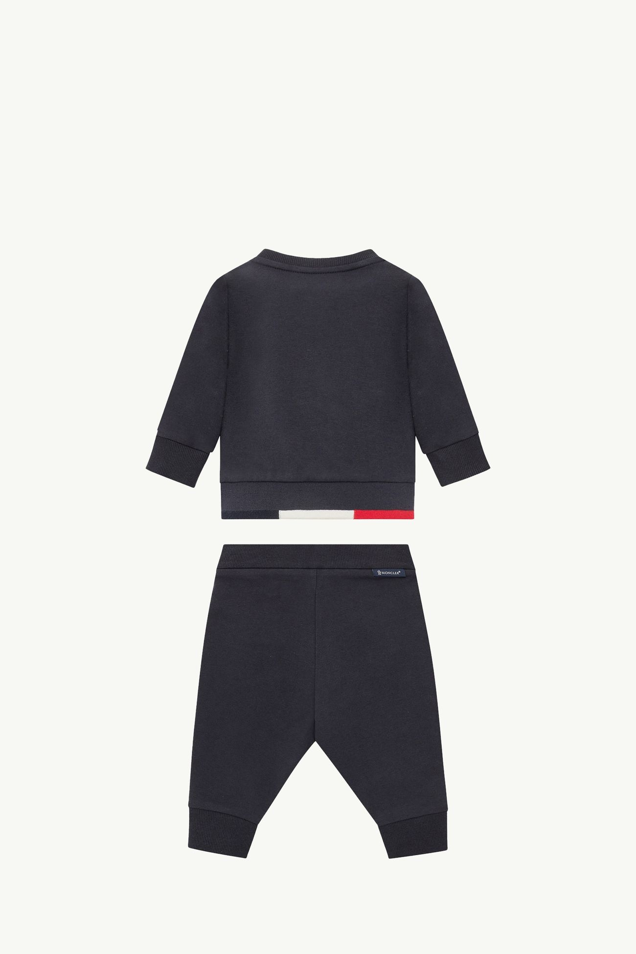 Tricolour-Trimmed Cotton tracksuit Set Boy Navy Blue Moncler 2