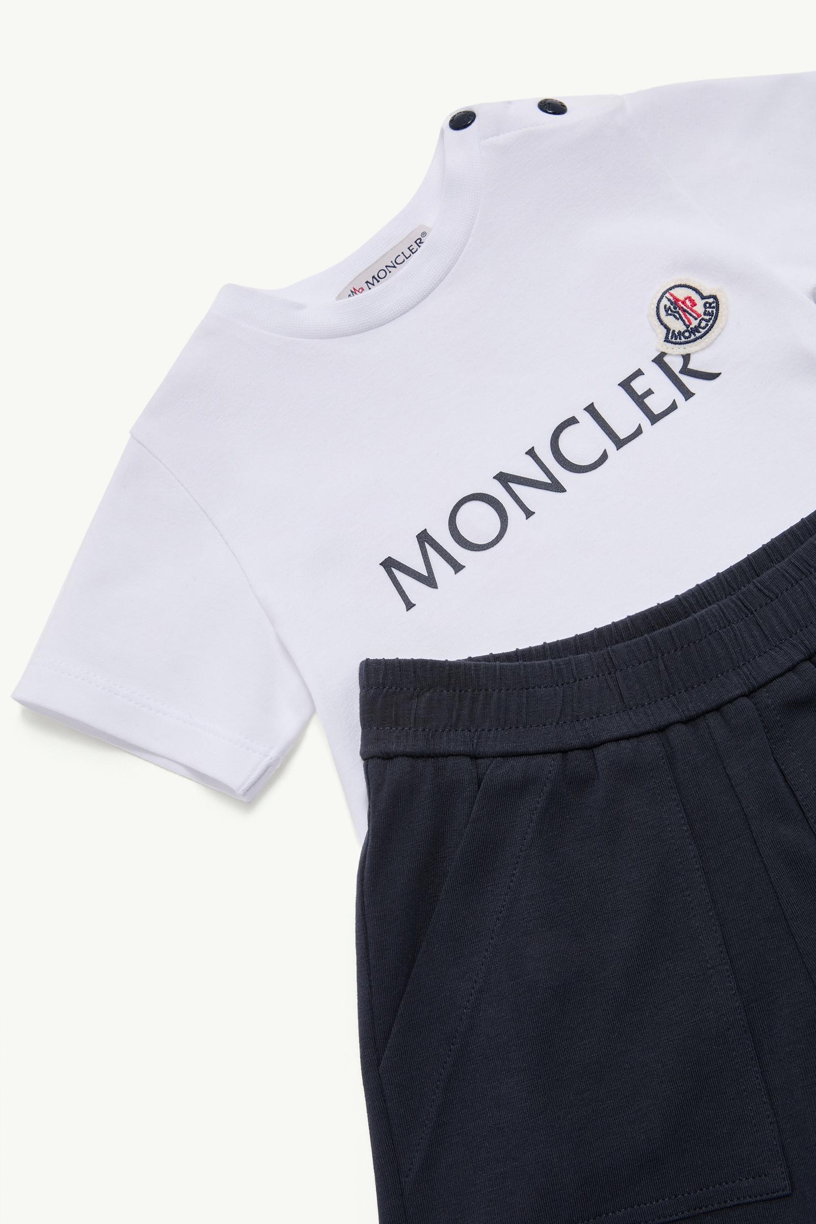 Optical White Logo Cotton Set - Clothing for Children | Moncler RO