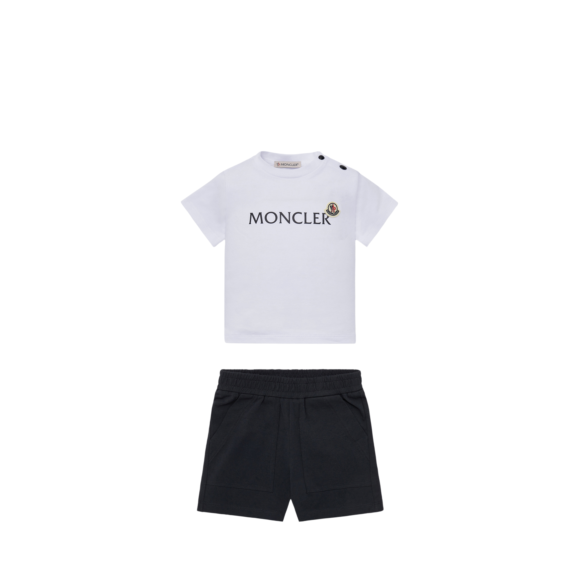 Moncler  Logo Cotton Set for Boys in White, Size: 3Y