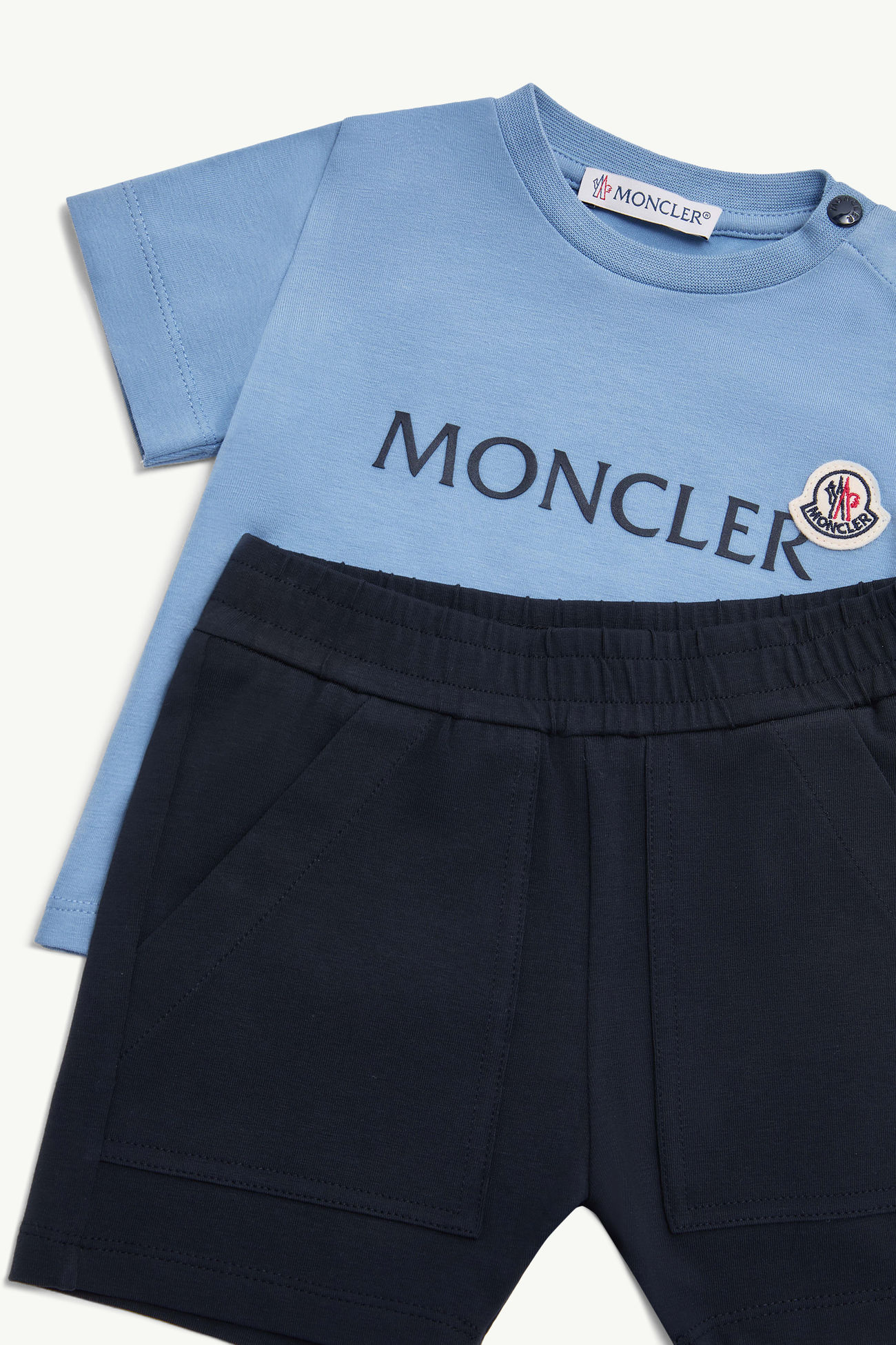 Ensemble en coton à logo Garçon Bleu marine Moncler 1