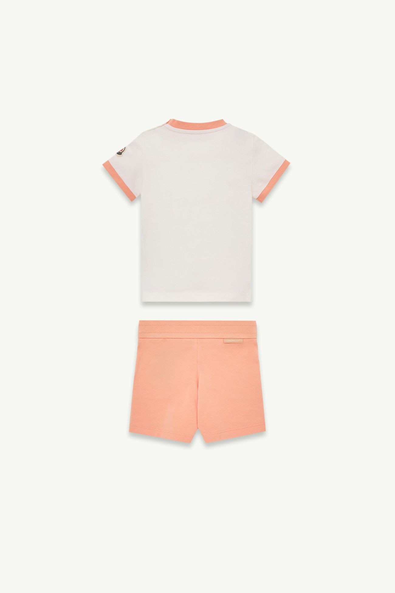 Conjunto de mezcla de algodón con estampado MonDuck Surf Niño Blanco & Rosa Moncler 2