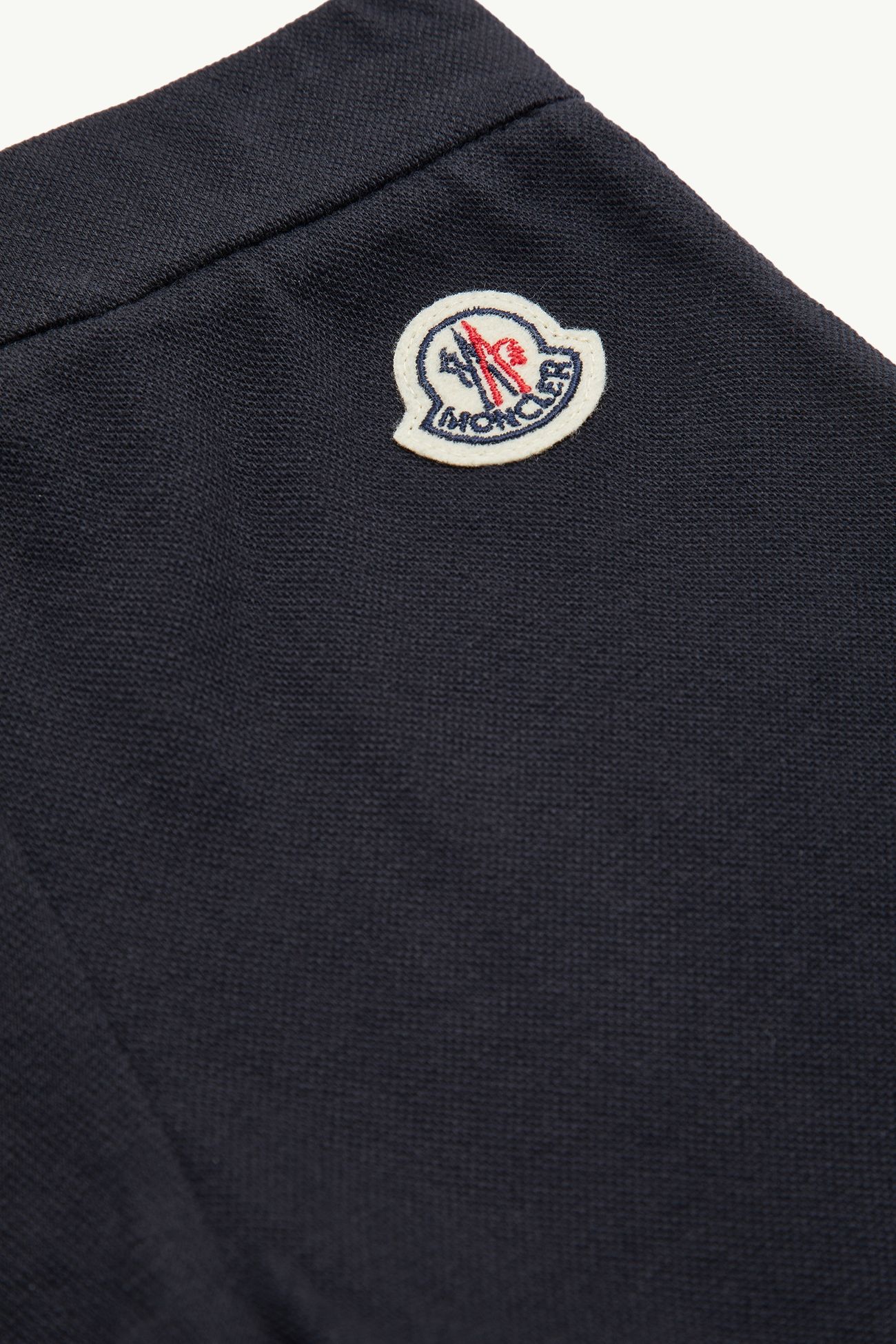 Set aus Baumwollpiqué mit dreifarbigem Besatz Jungen Weiss & Blau Moncler 3