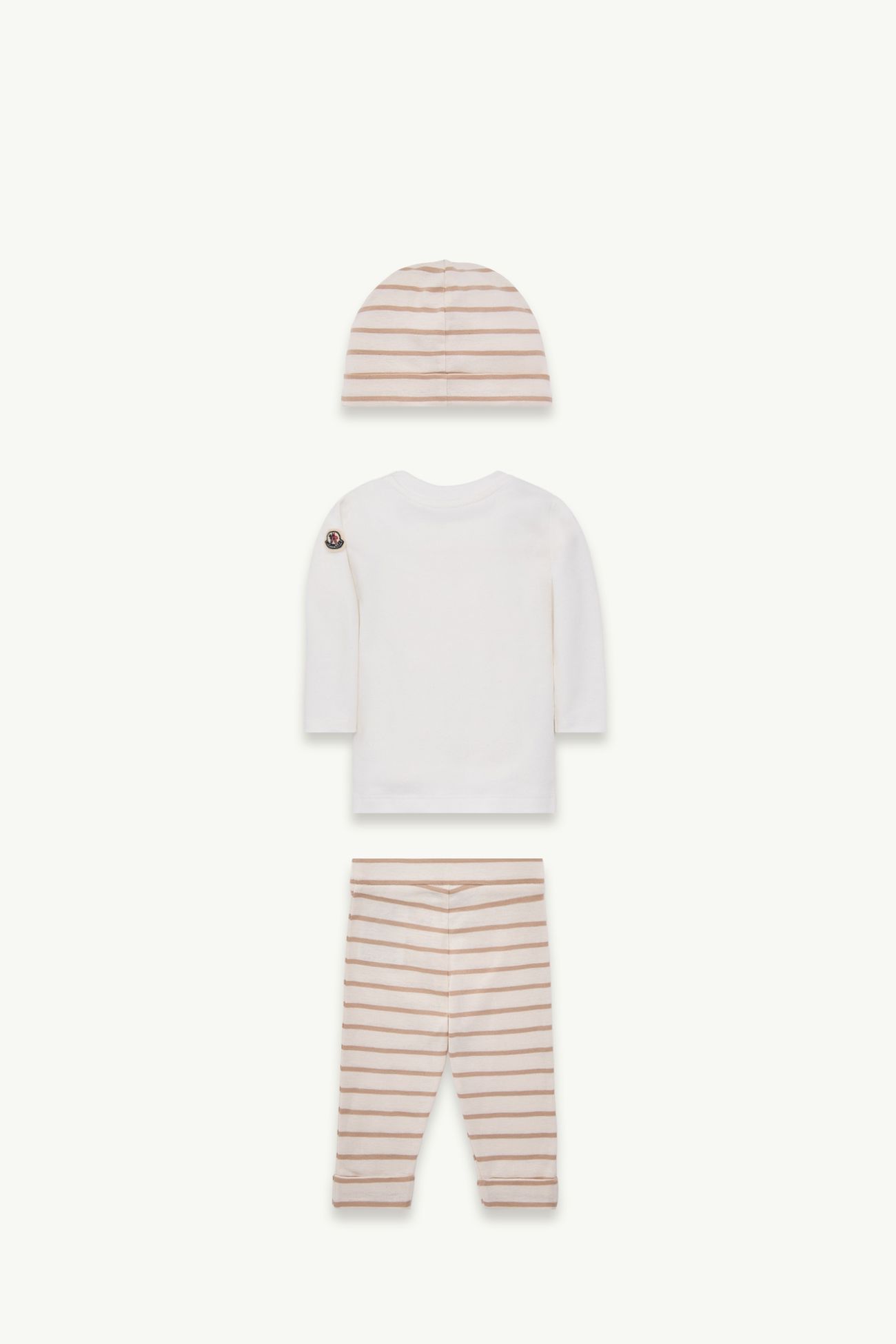 條紋棉質套裝，禮盒包裝 中性 米色和白色 Moncler 2