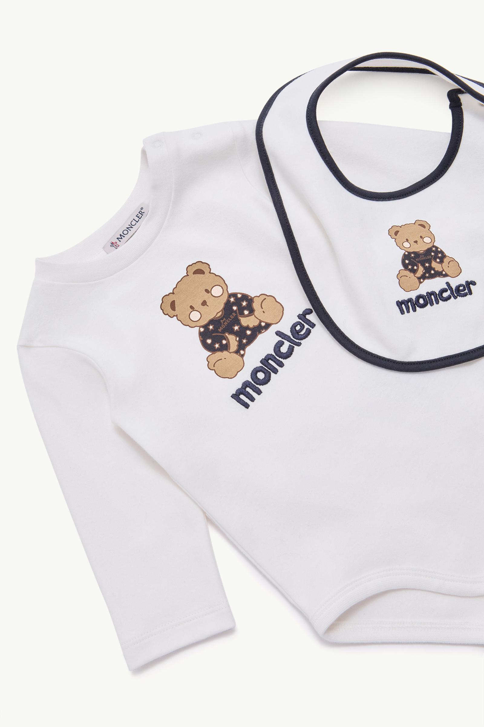 White Teddy Bear Logo Cotton Set with Gift Box - Clothing for