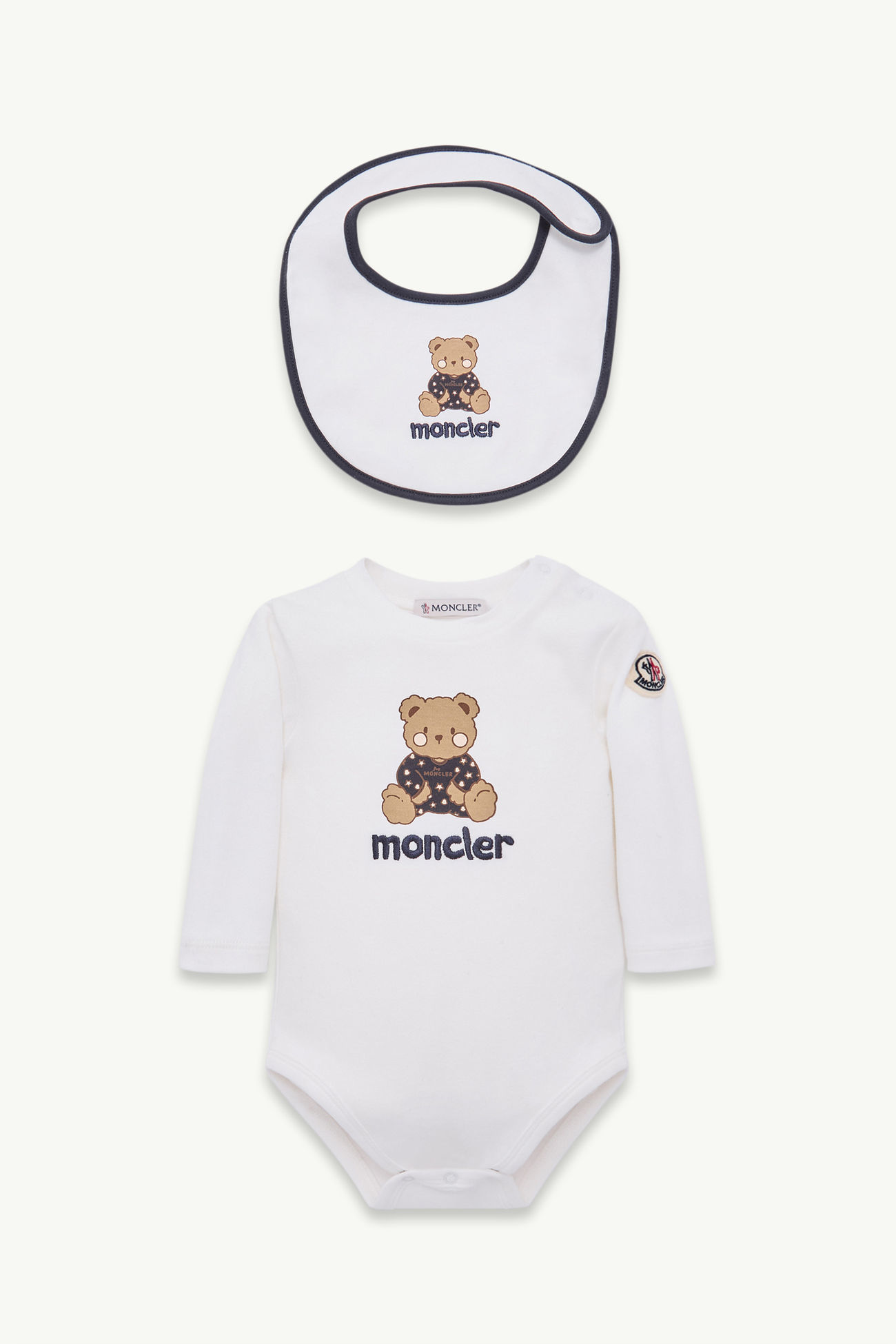 Set aus Baumwolle mit Teddybär-Logo mit Geschenkbox Genderneutral Weiß Moncler 0