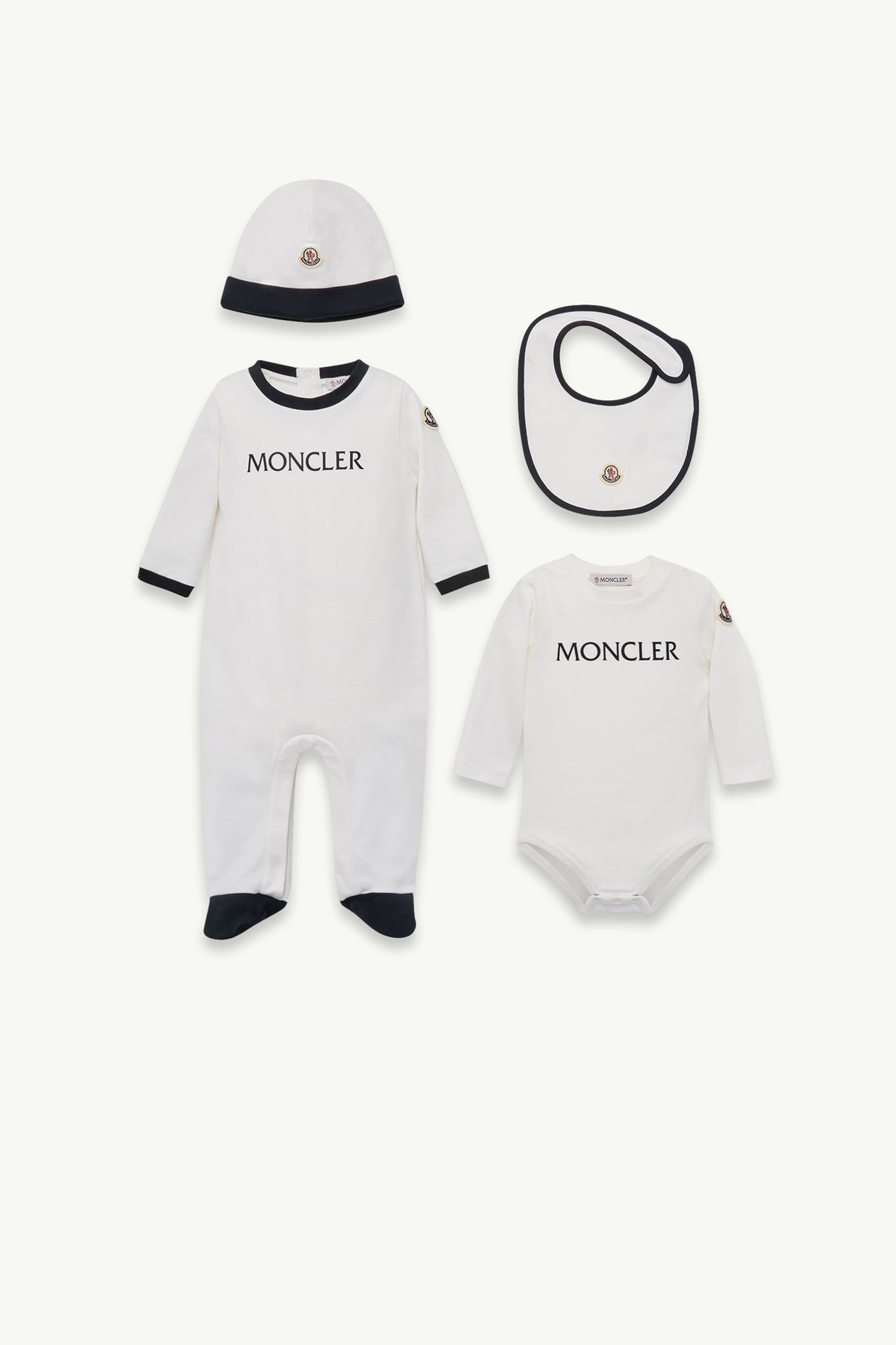 Conjunto de algodón con logotipo De Género Neutro Blanco Moncler 0