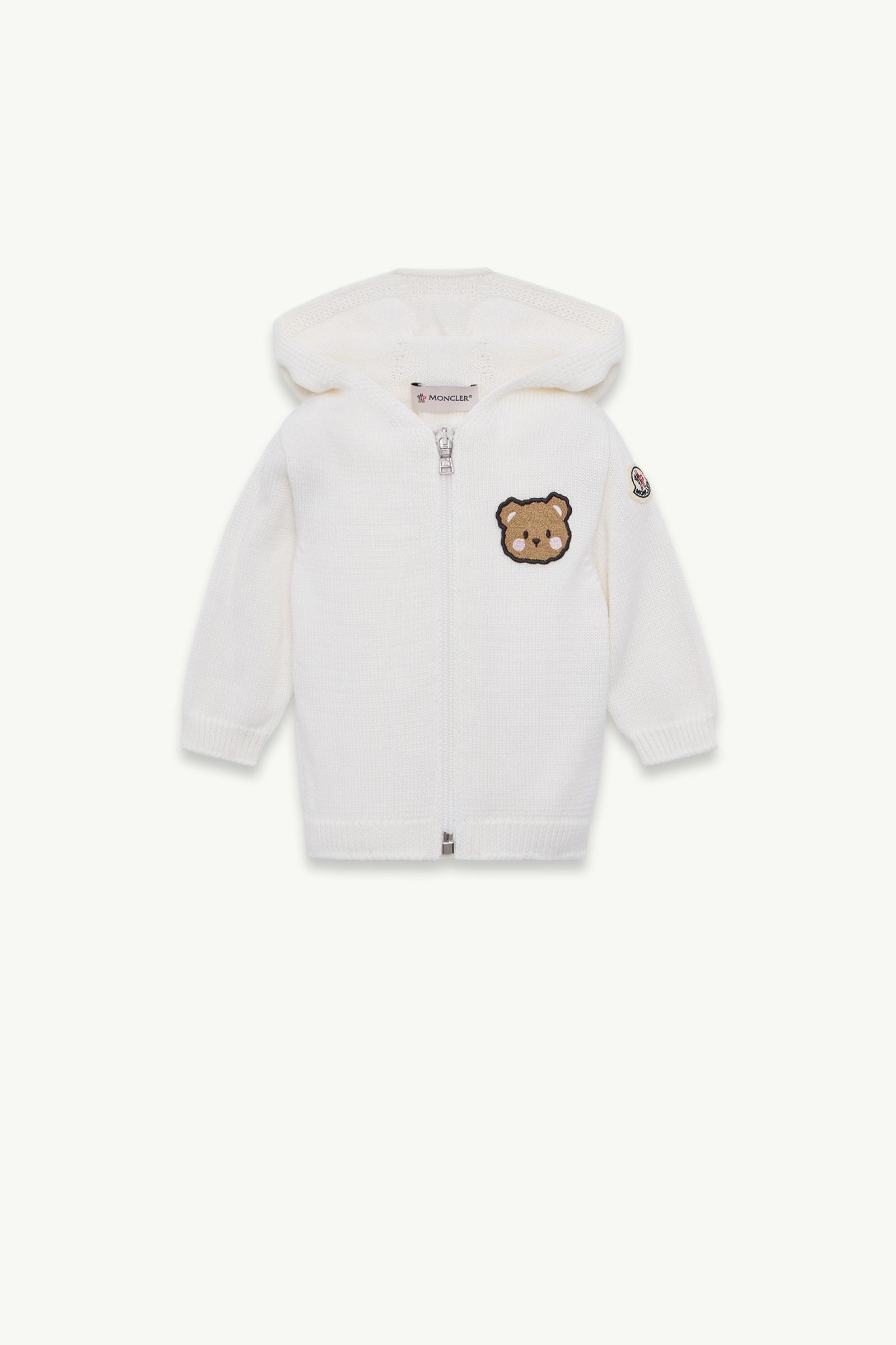 moncler テディフーディ ホワイト 16A 160cm White Teddy Bear Cotton Zip-Up Hoodie - Clothing for Children