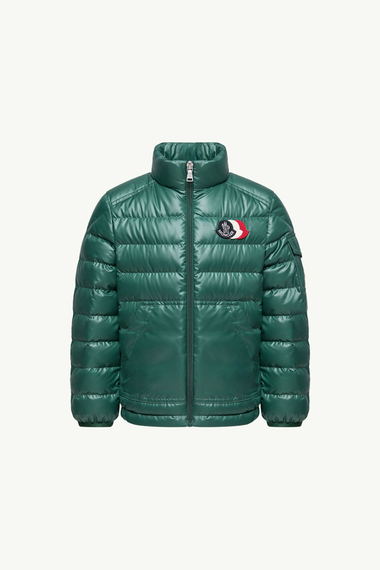 Piumino Bengi Bambino Verde Smeraldo Moncler 0