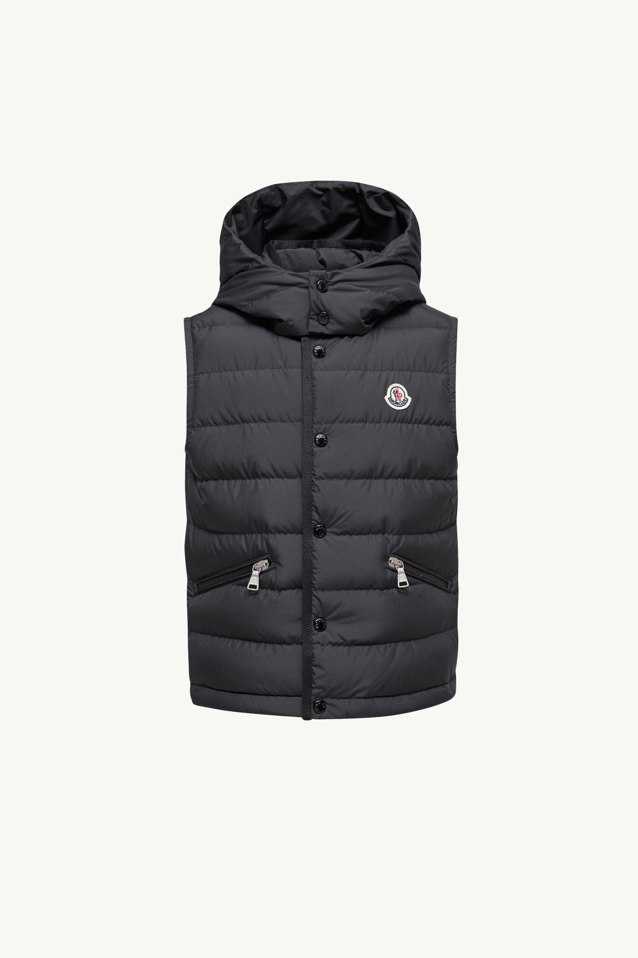Canan Daunenweste mit Kapuze Jungen Schwarz Moncler 0