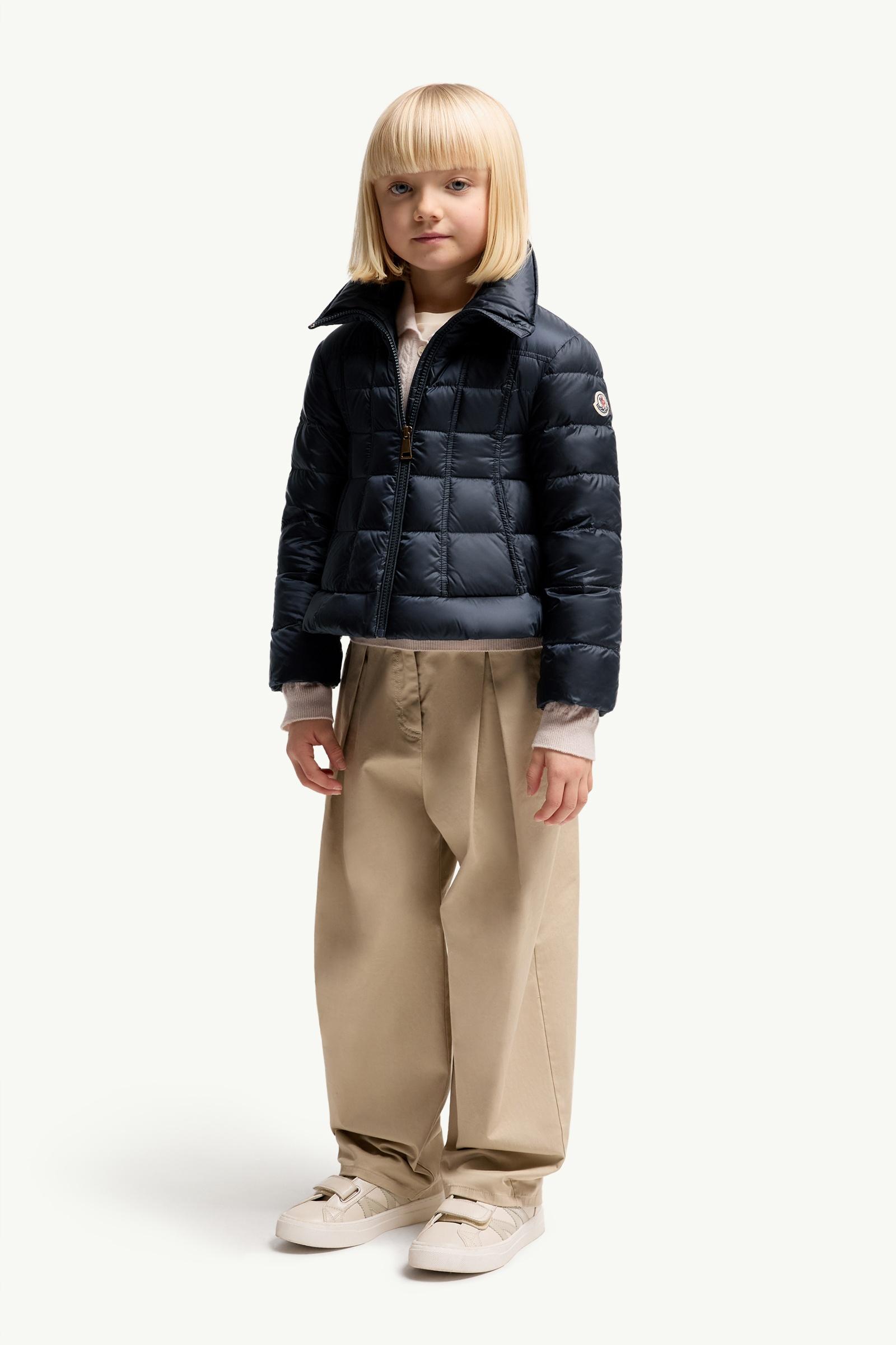 Navy Blue Ayfer Square-Quilted Short Down Jacket - Down Jackets