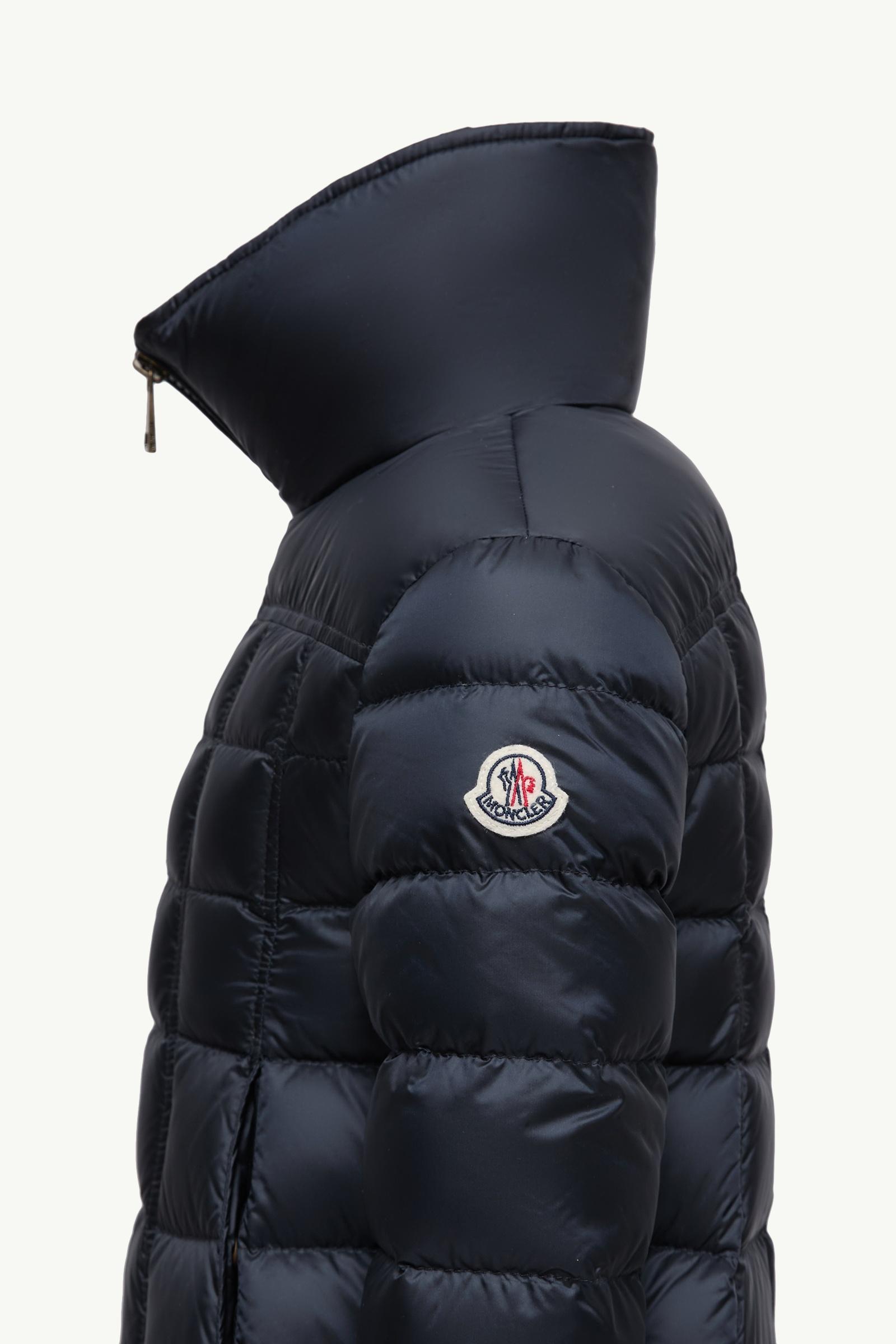 Navy Blue Ayfer Square-Quilted Short Down Jacket - Down Jackets