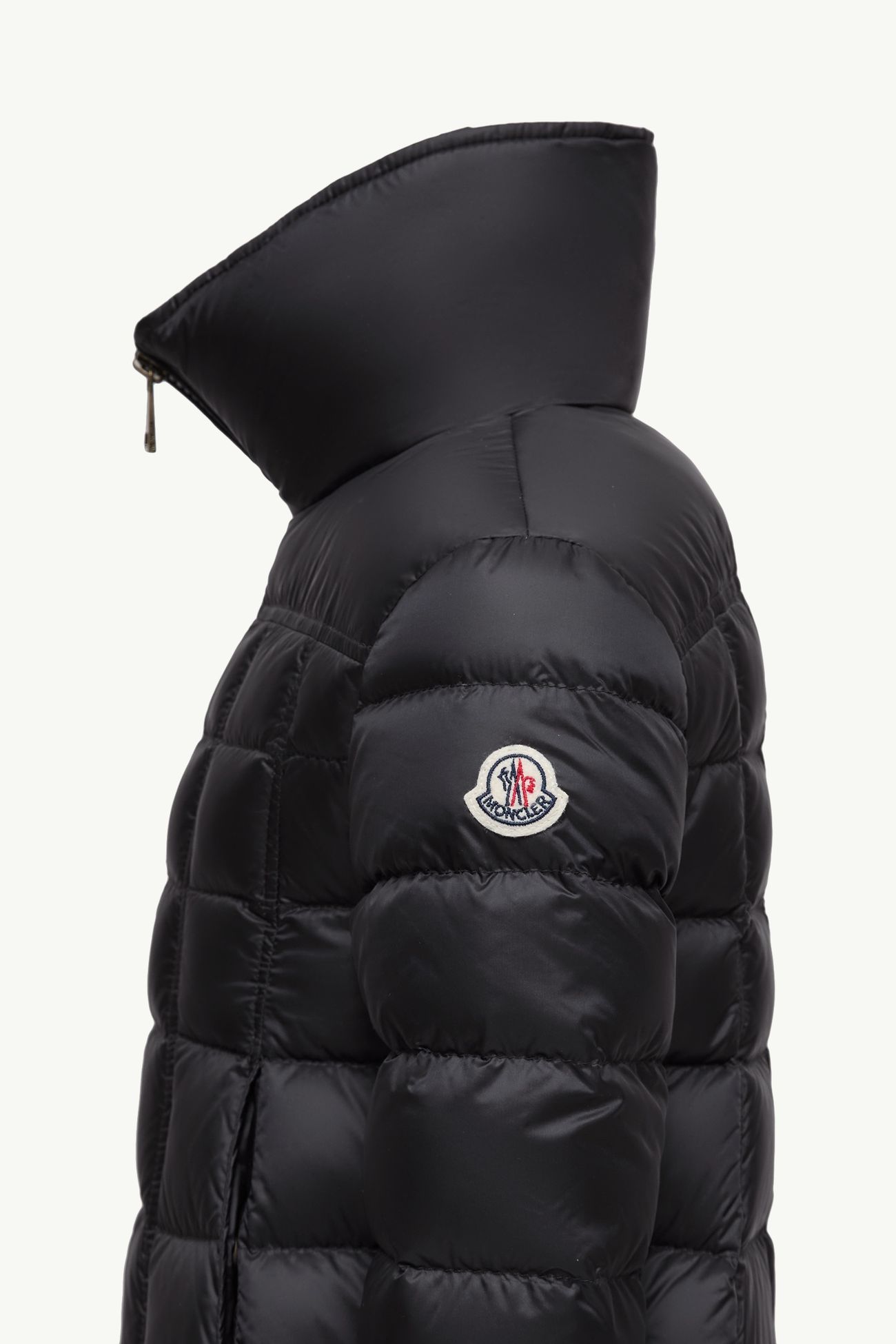 Ayfer Square-Quilted Short Down Jacket Girl Navy Blue Moncler 2