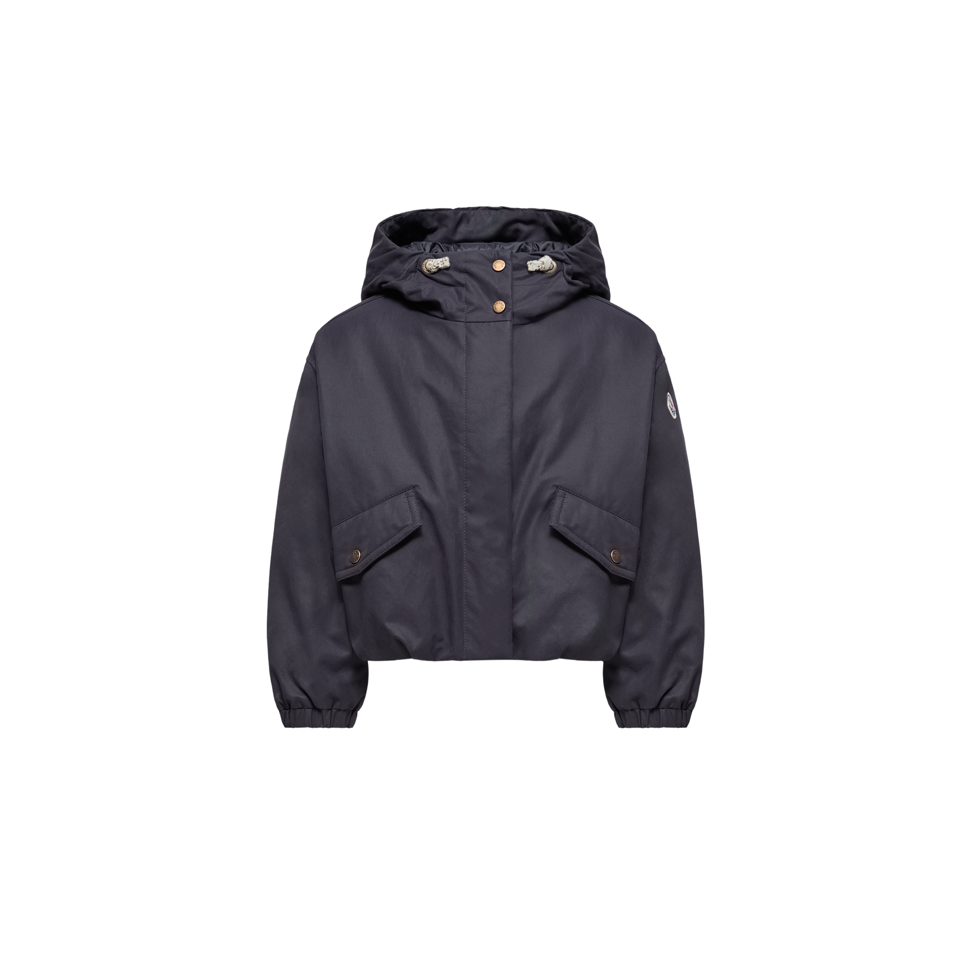 Moncler  Eucalyptus Hooded Down Jacket for Girls in Blue, Size: 8Y