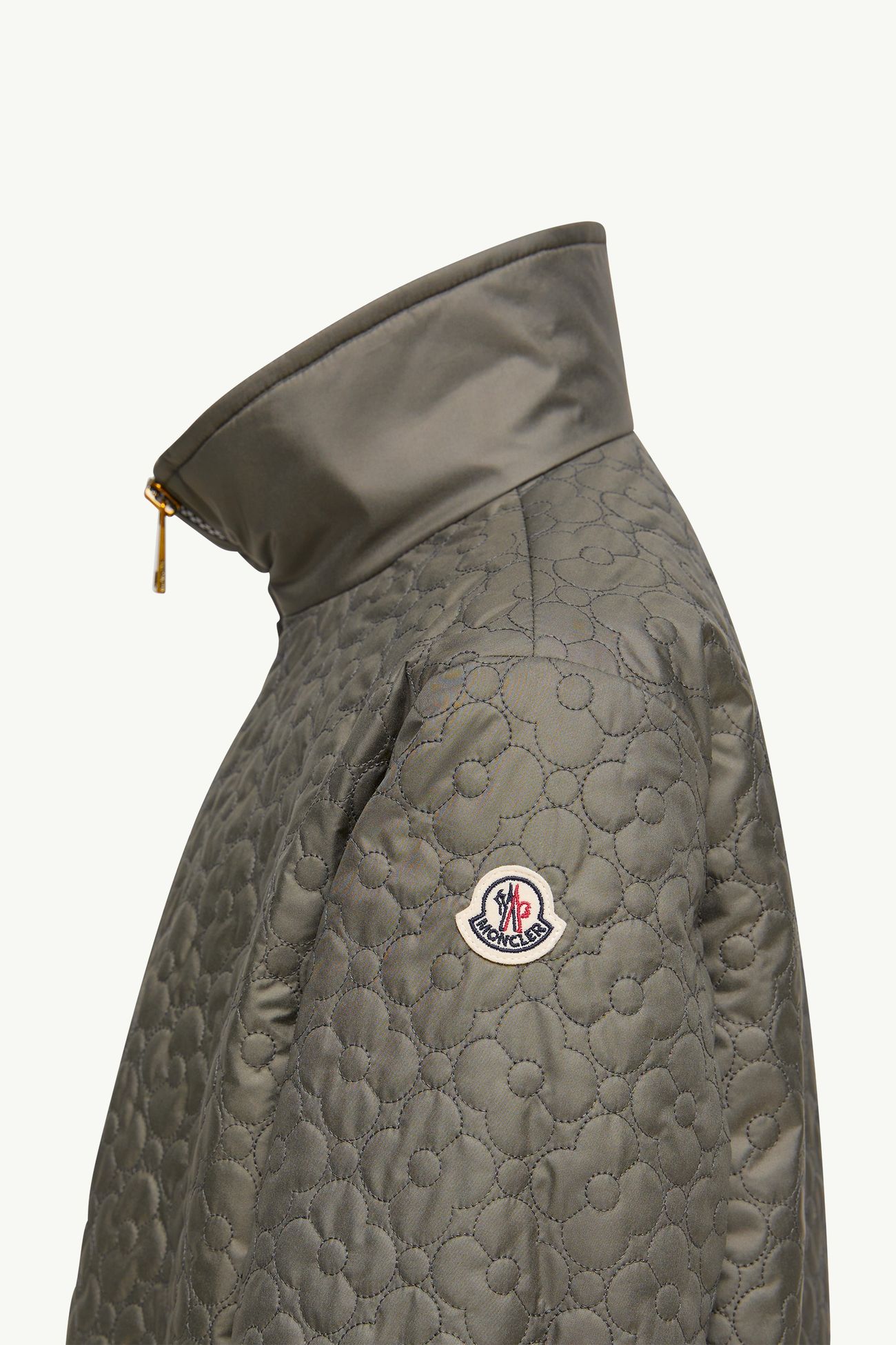 Kamelya Floral-Quilted Padded Jacket Girl Olive Green Moncler 2