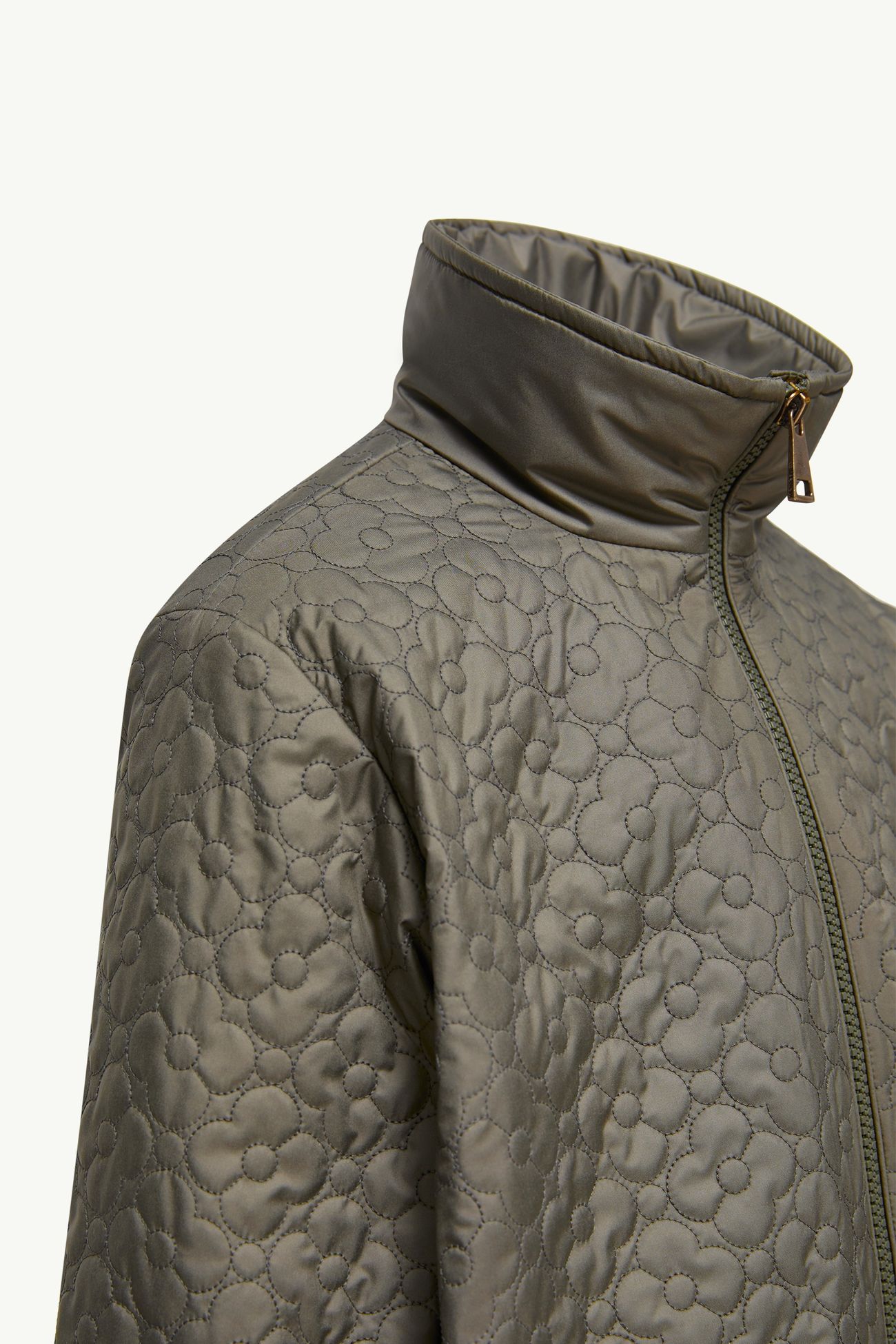 Kamelya 플로럴 퀼팅 패딩 재킷 키즈 여아 올리브 그린 Moncler 4