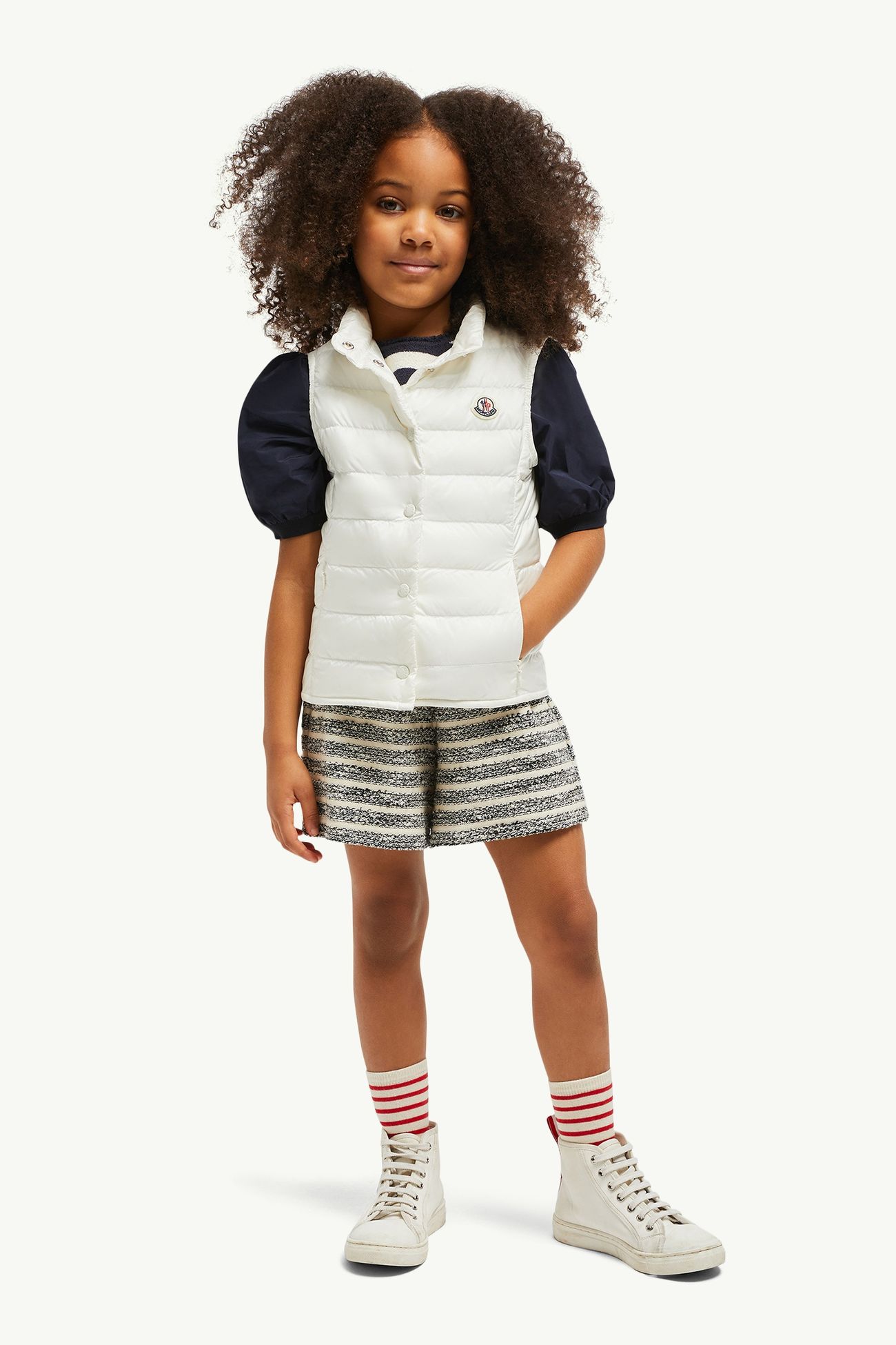 Liane 패커블 다운 베스트 키즈 여아 화이트 Moncler 1