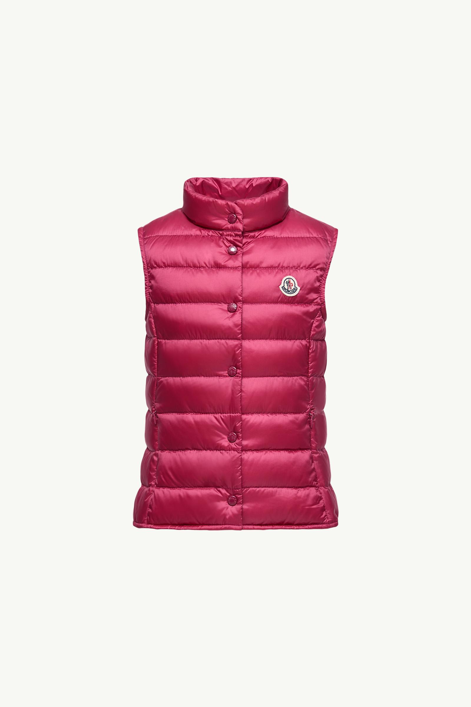 Liane Packable Down Gilet Girl Raspberry Pink Moncler