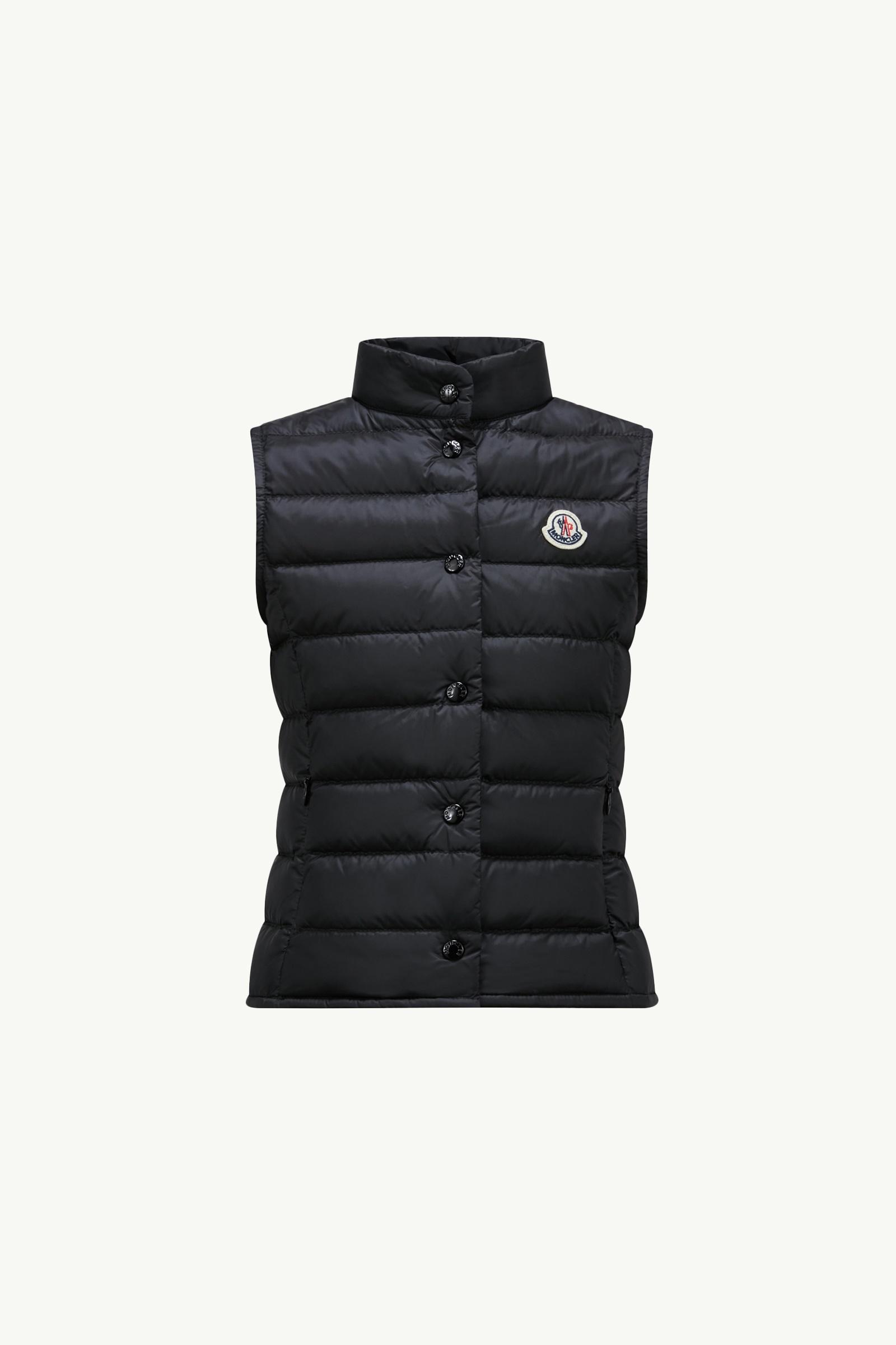 Liane Packable Down Gilet Girl Black Moncler