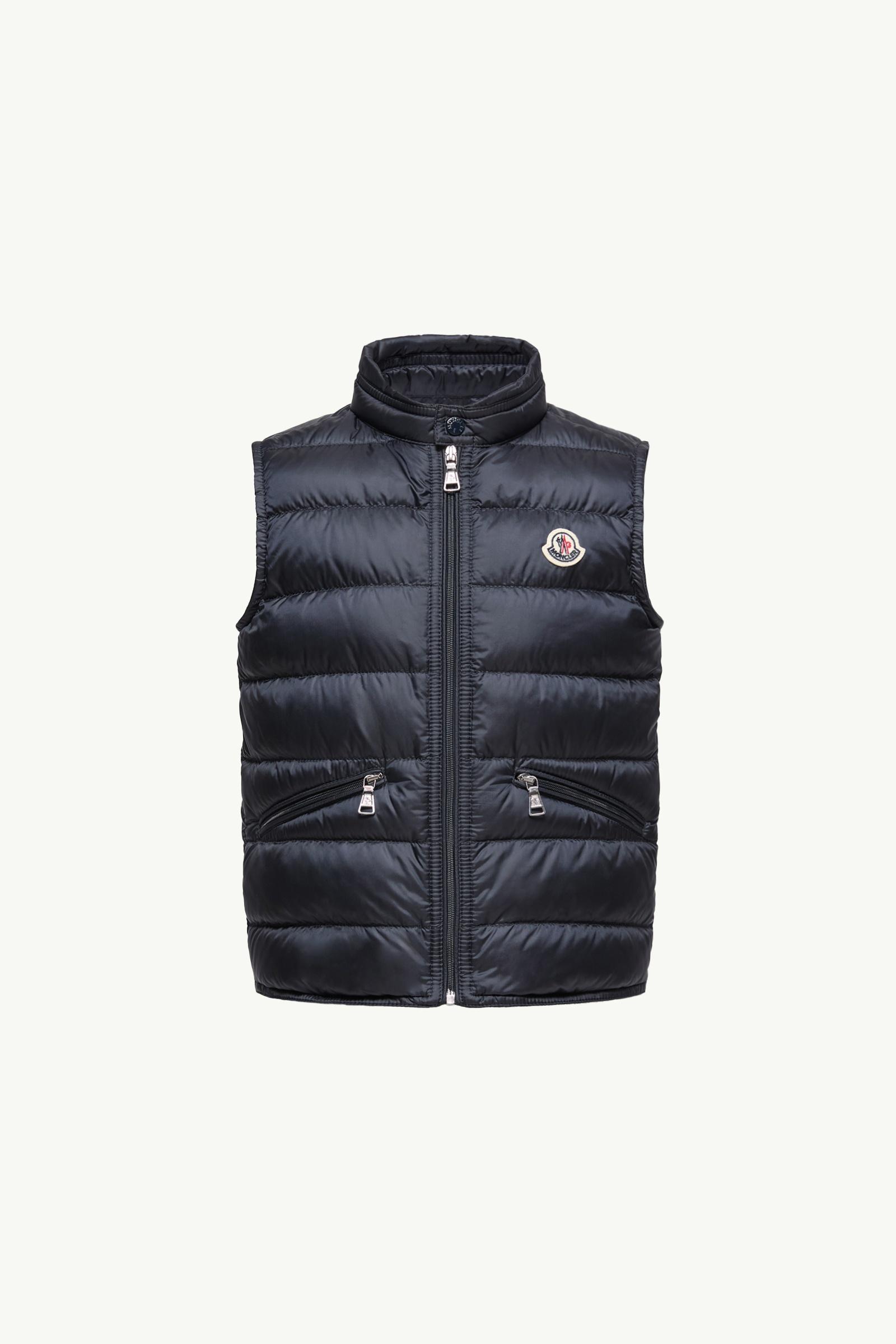 Gui Packable Down Gilet Boy Night Blue Moncler