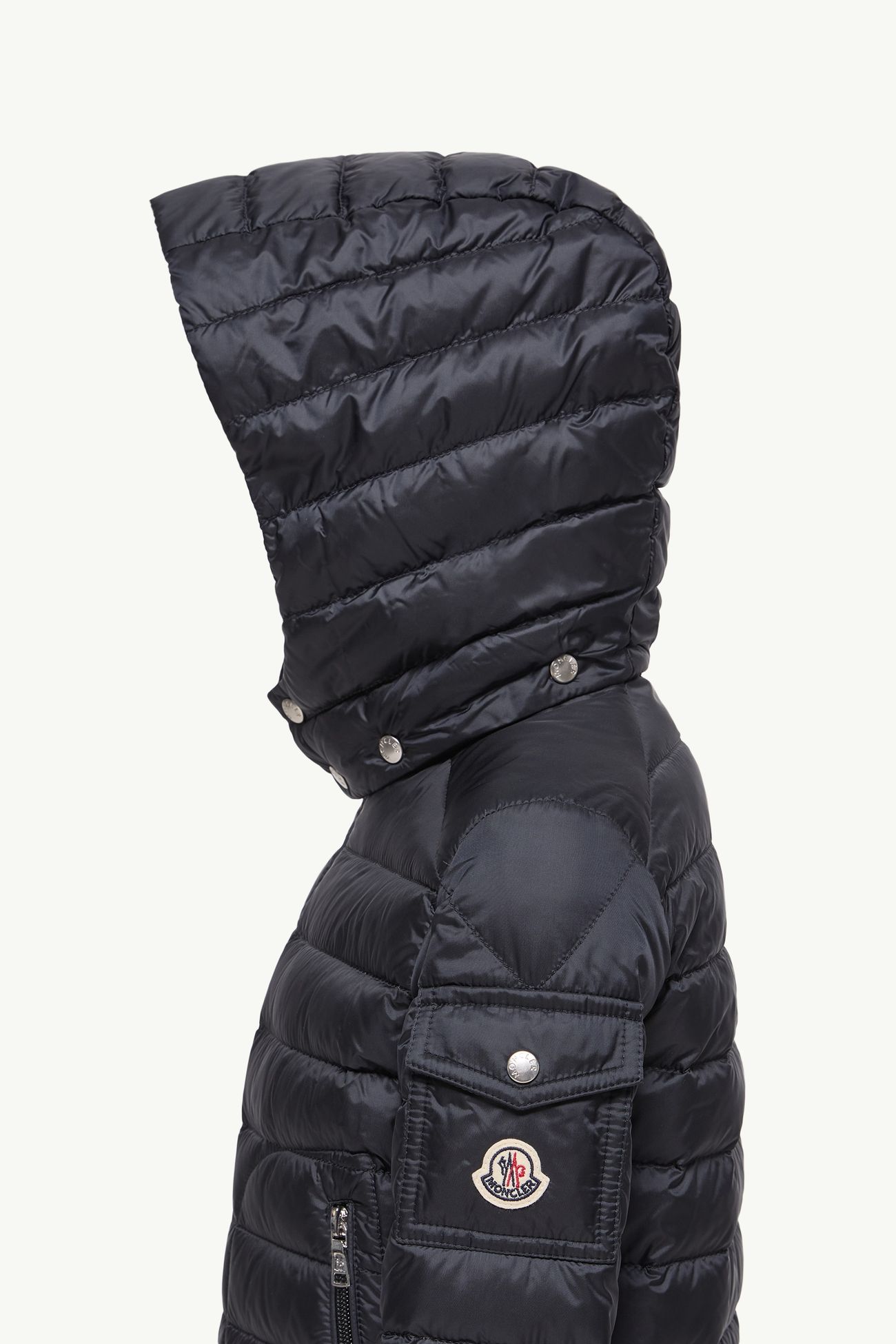 Piumino Lauros con cappuccio Bambino Blu Navy Moncler 1