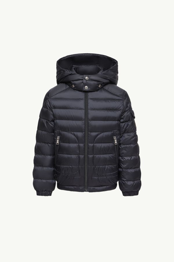 Piumino Lauros con cappuccio Bambino Blu Navy Moncler 0