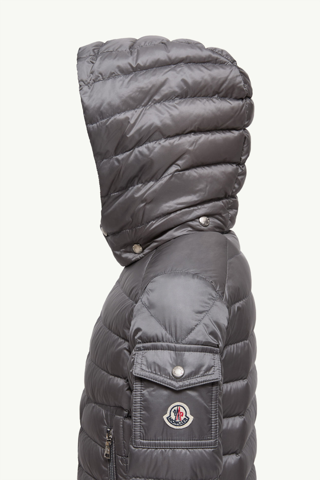 Piumino Lauros con cappuccio Bambino Grigio Moncler 1