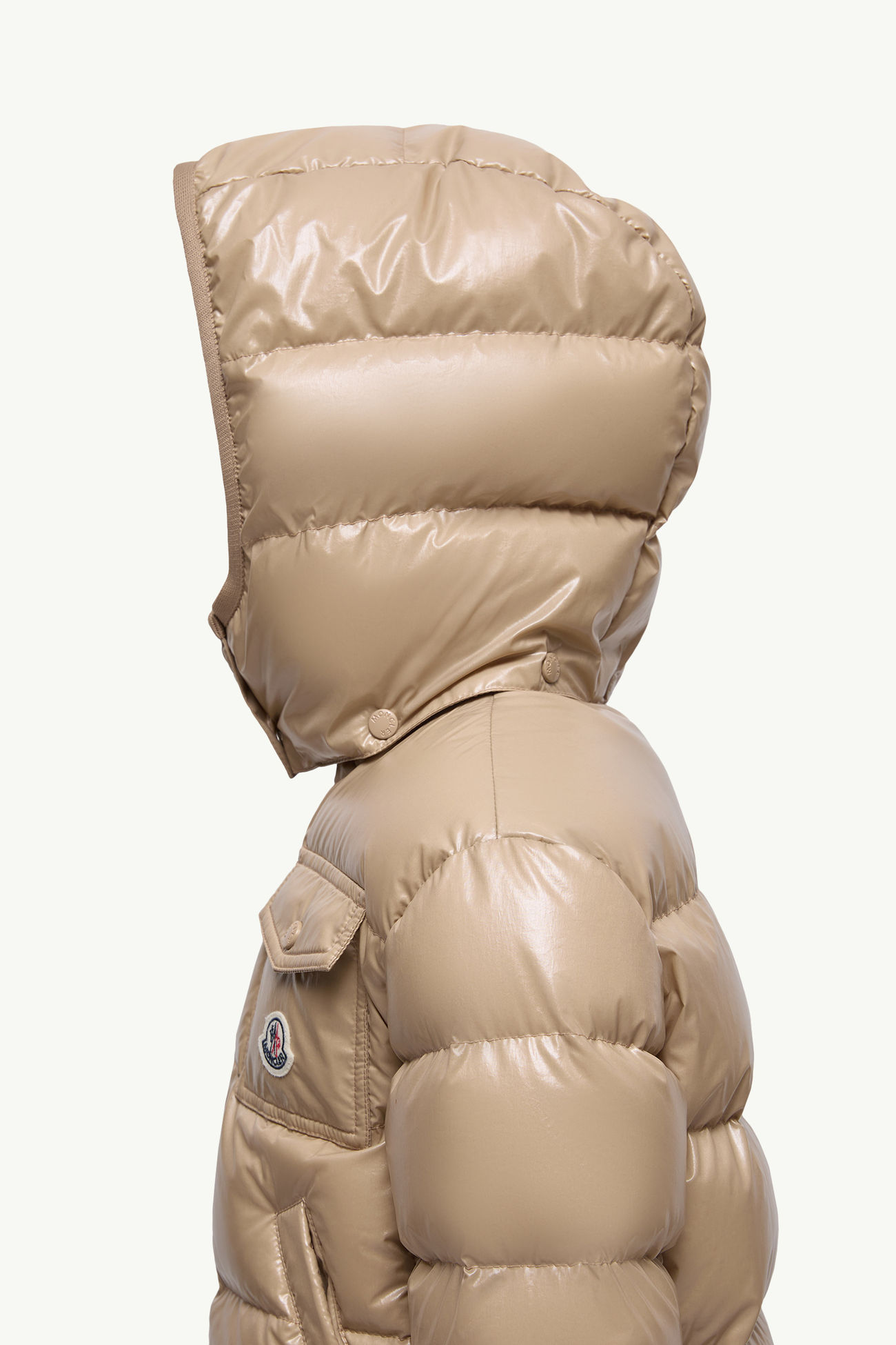 Andro Hooded Down Jacket Girl Beige Moncler 1