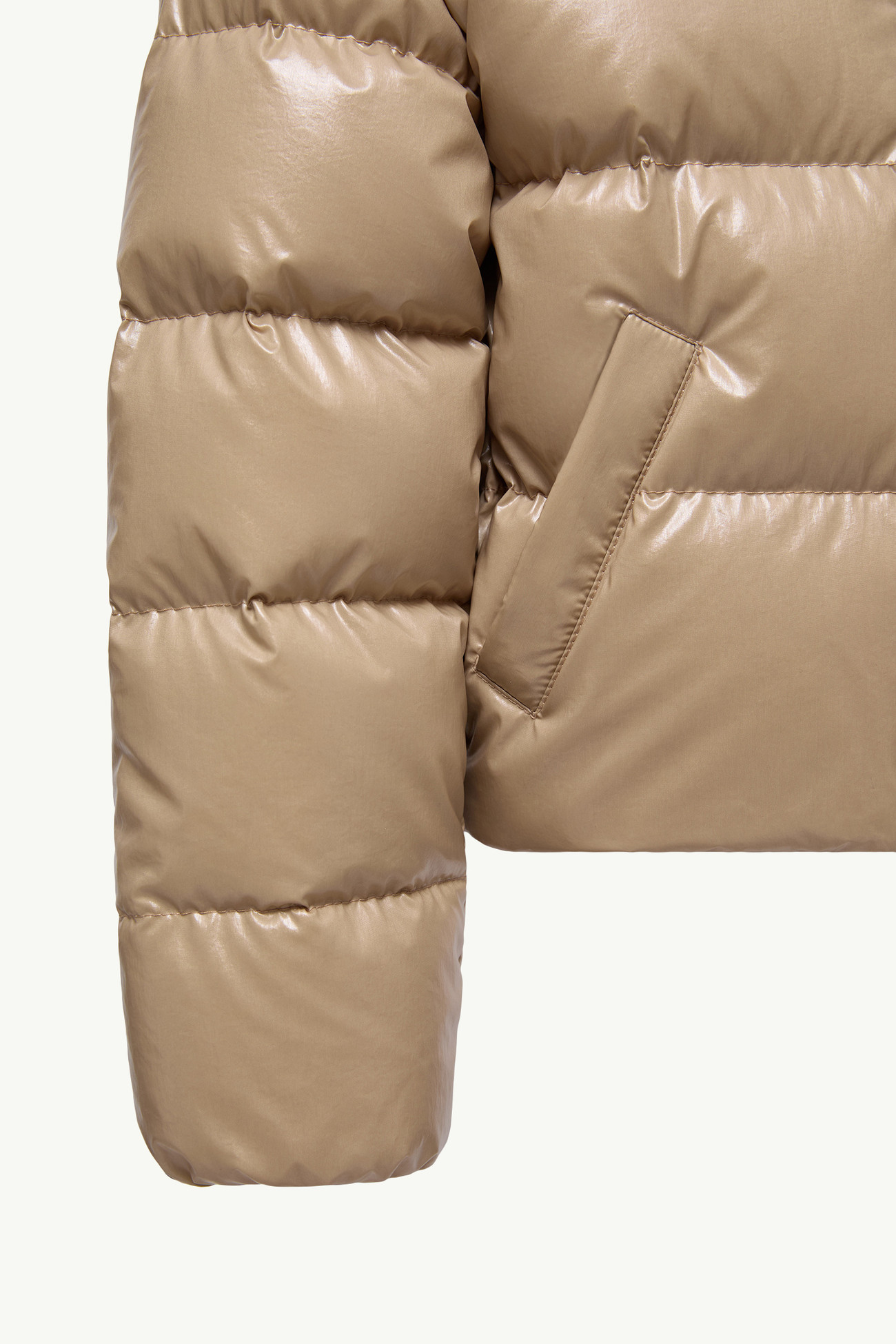 Piumino Andro con cappuccio Bambina Beige Moncler 4