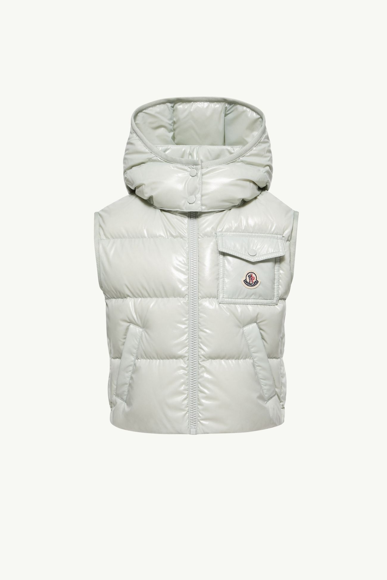 Chaleco plumífero con capucha Kamile Niña Verde Claro Moncler 0