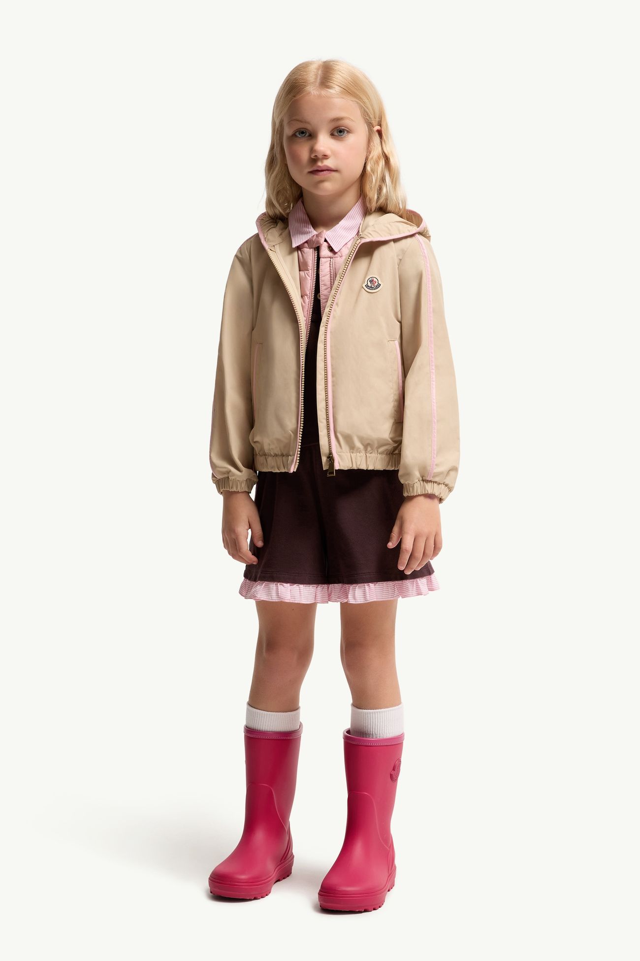 Sarracenia女童连帽夹克外套 女童 浅米色 Moncler 1