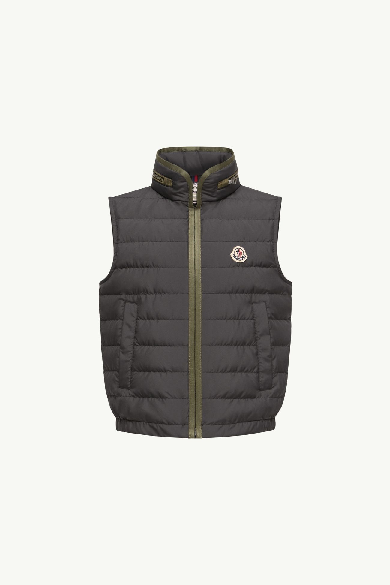 Gilet imbottito in piuma con cappuccio Ayten Bambino Nero Moncler 0