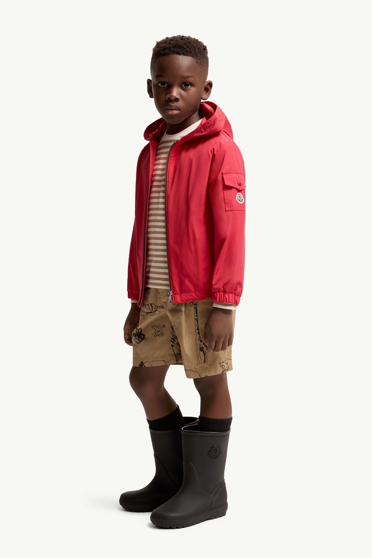 Buket Hooded Jacket Boy Red Moncler 1