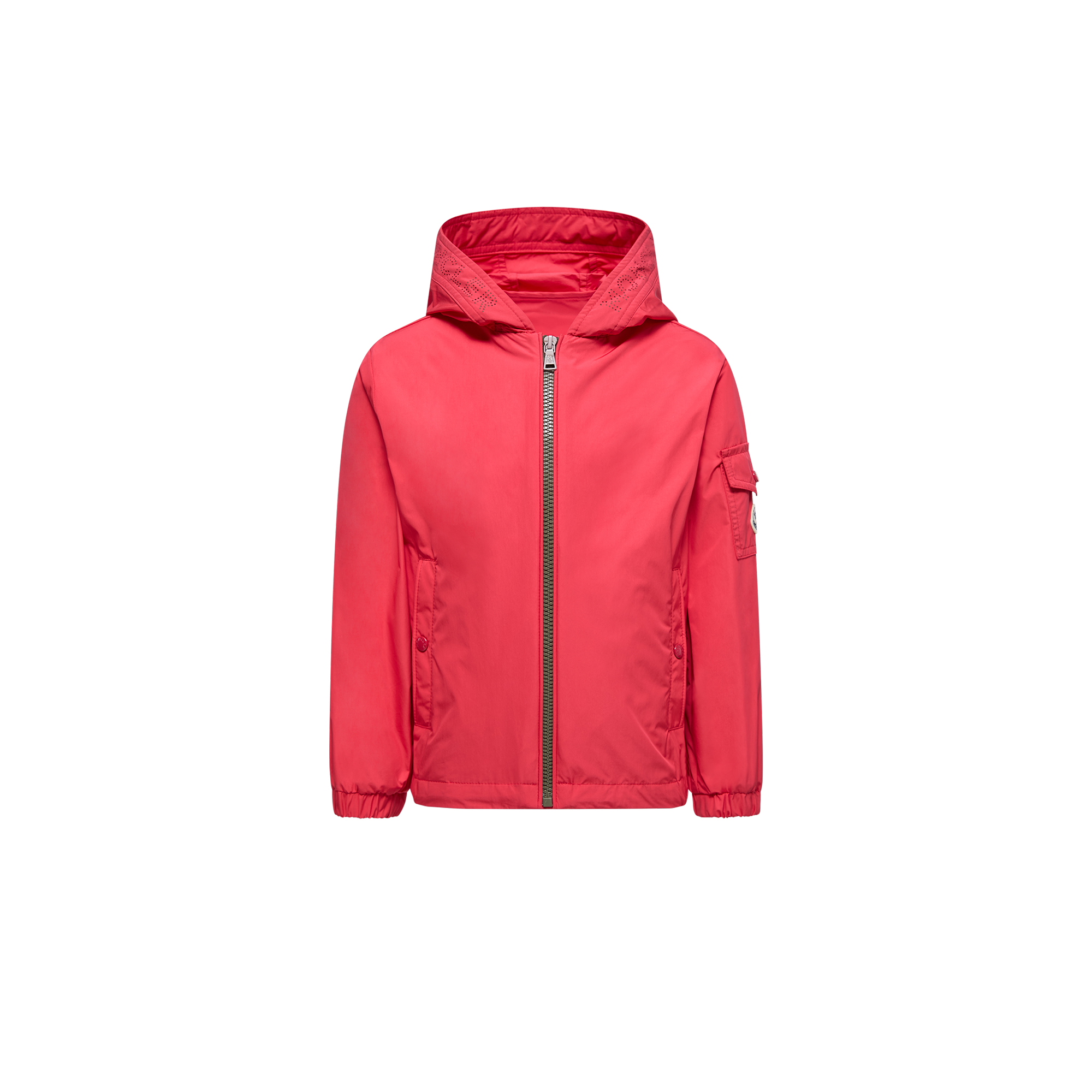 Moncler  Buket Hooded Jacket for Boys in Red, Size: 8Y