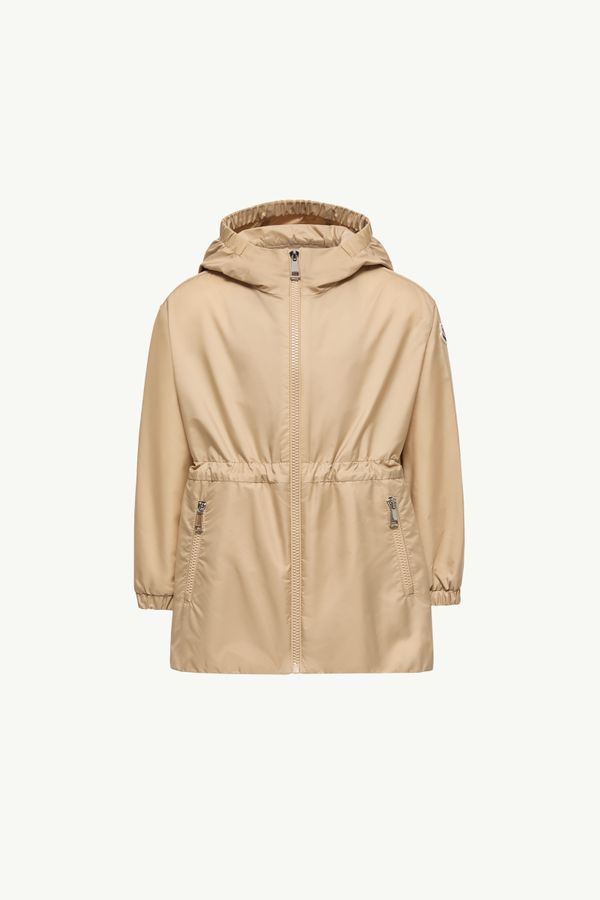 Wete Hooded Parka Jacket Girl Beige Moncler 0