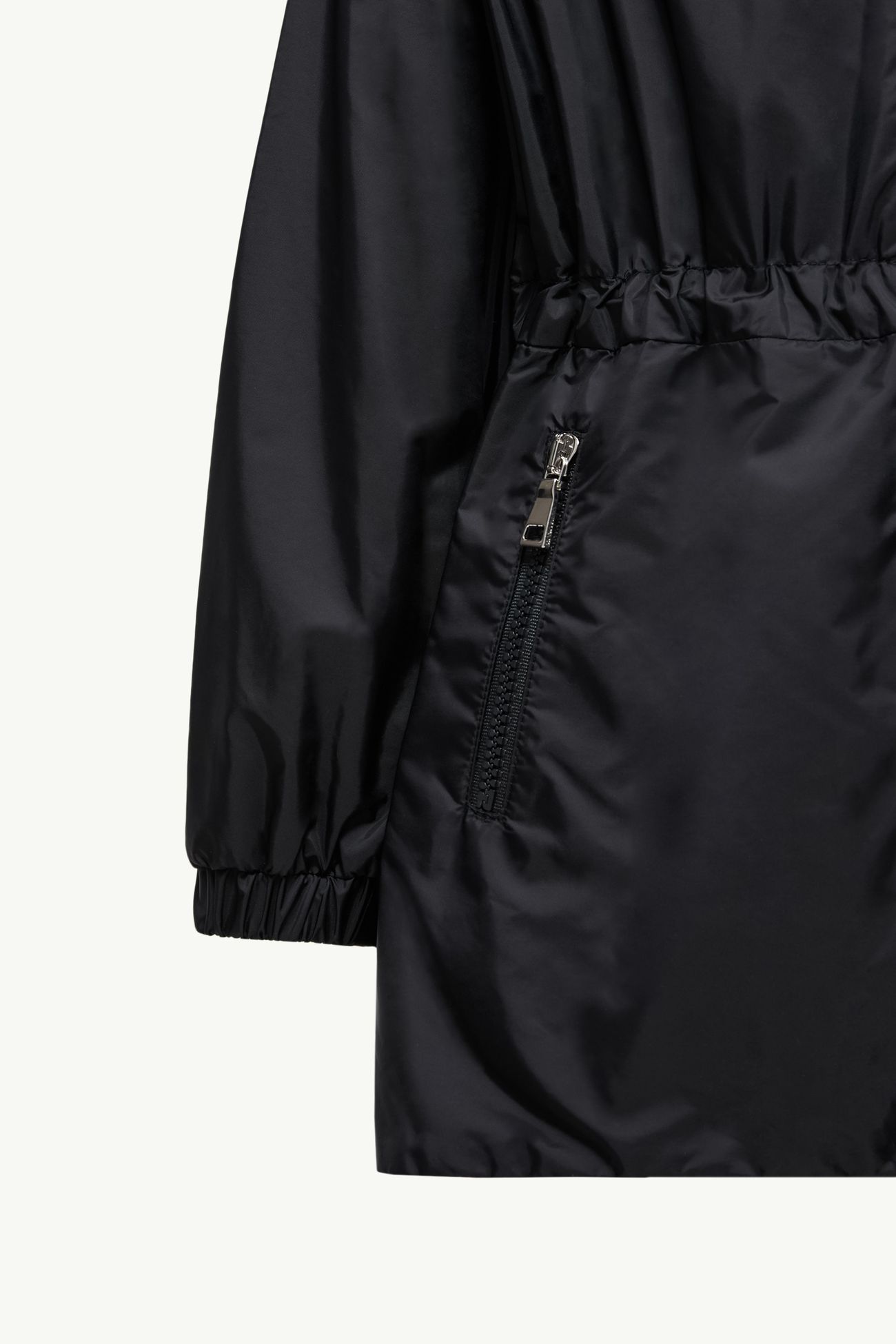 Wete Hooded Parka Jacket Girl Black Moncler 3