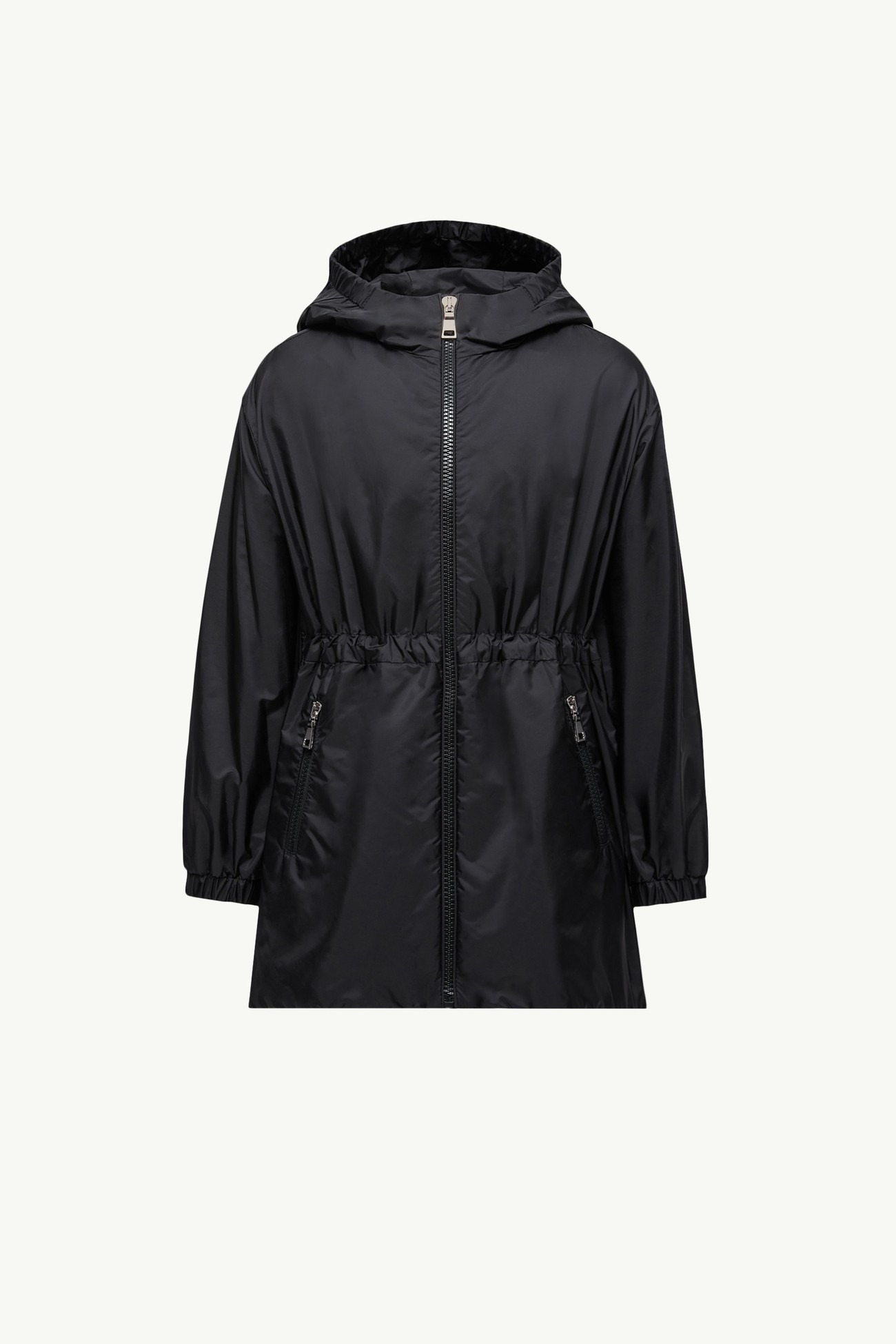 Wete Hooded Parka Jacket Girl Black Moncler 0