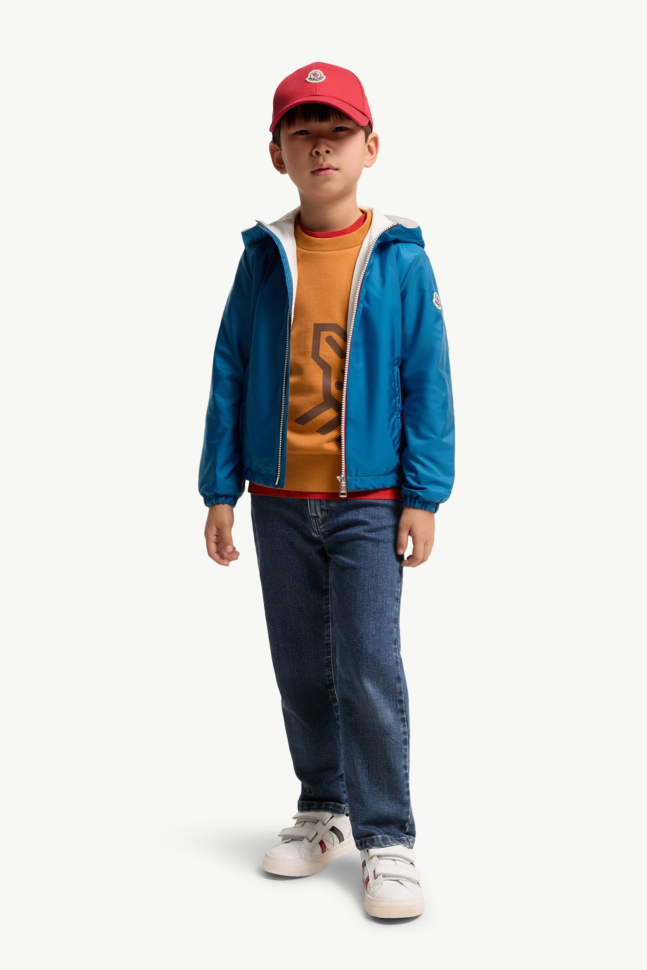 New Urville男士连帽夹克外套 男童 亮蓝色 Moncler 1