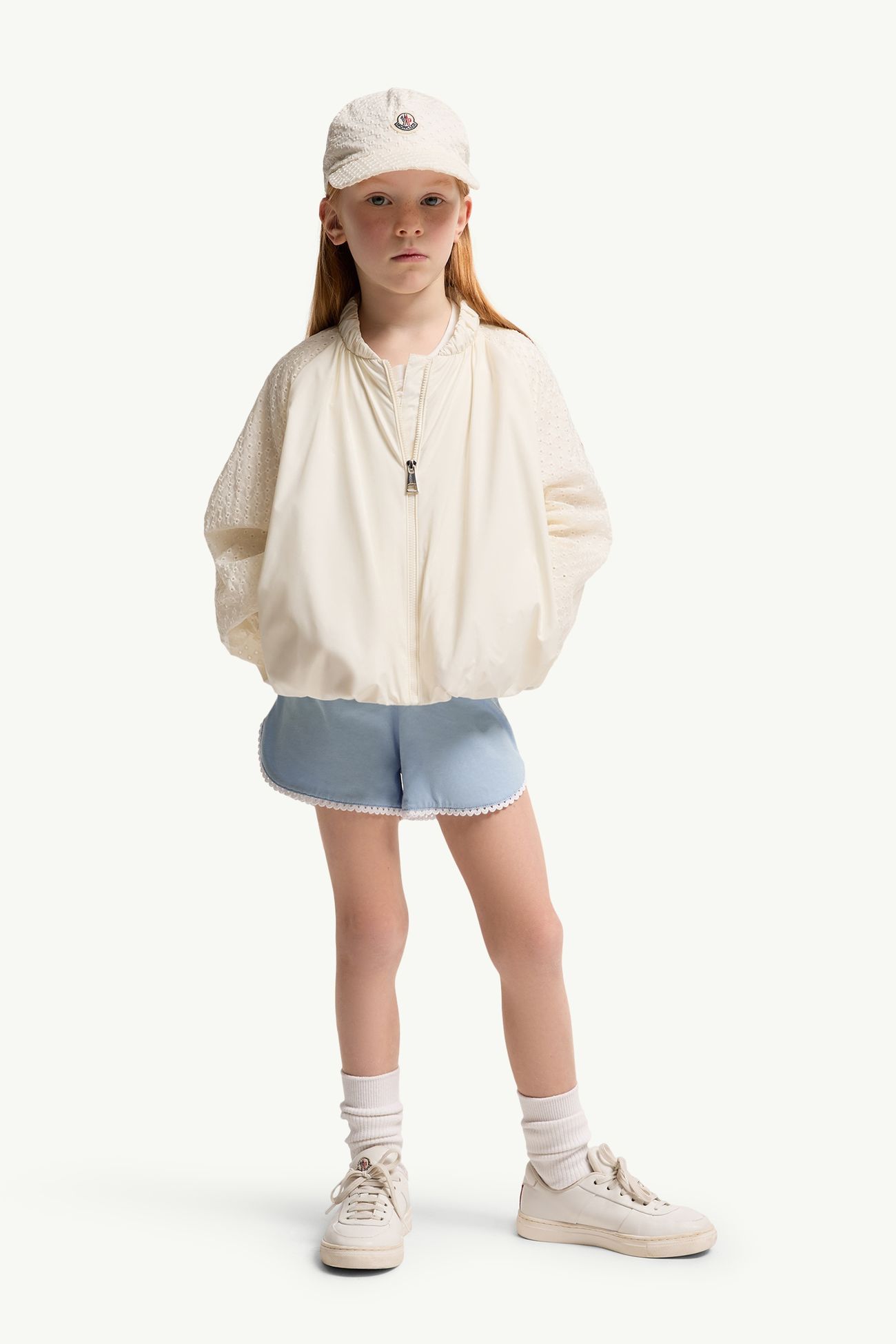 Hyame女童蕾丝衣袖夹克外套 女童 白色 Moncler 1