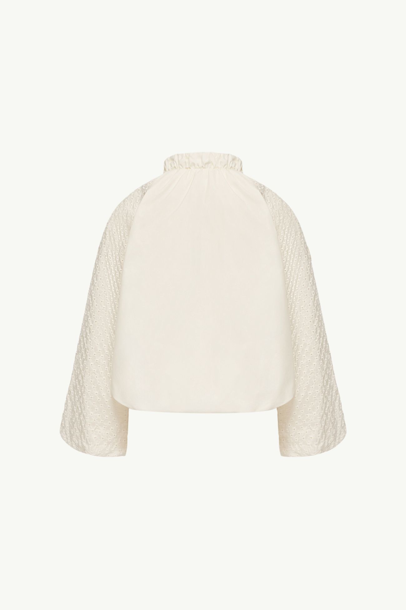 Hyame Jacket with Lace Sleeves Girl White Moncler 3